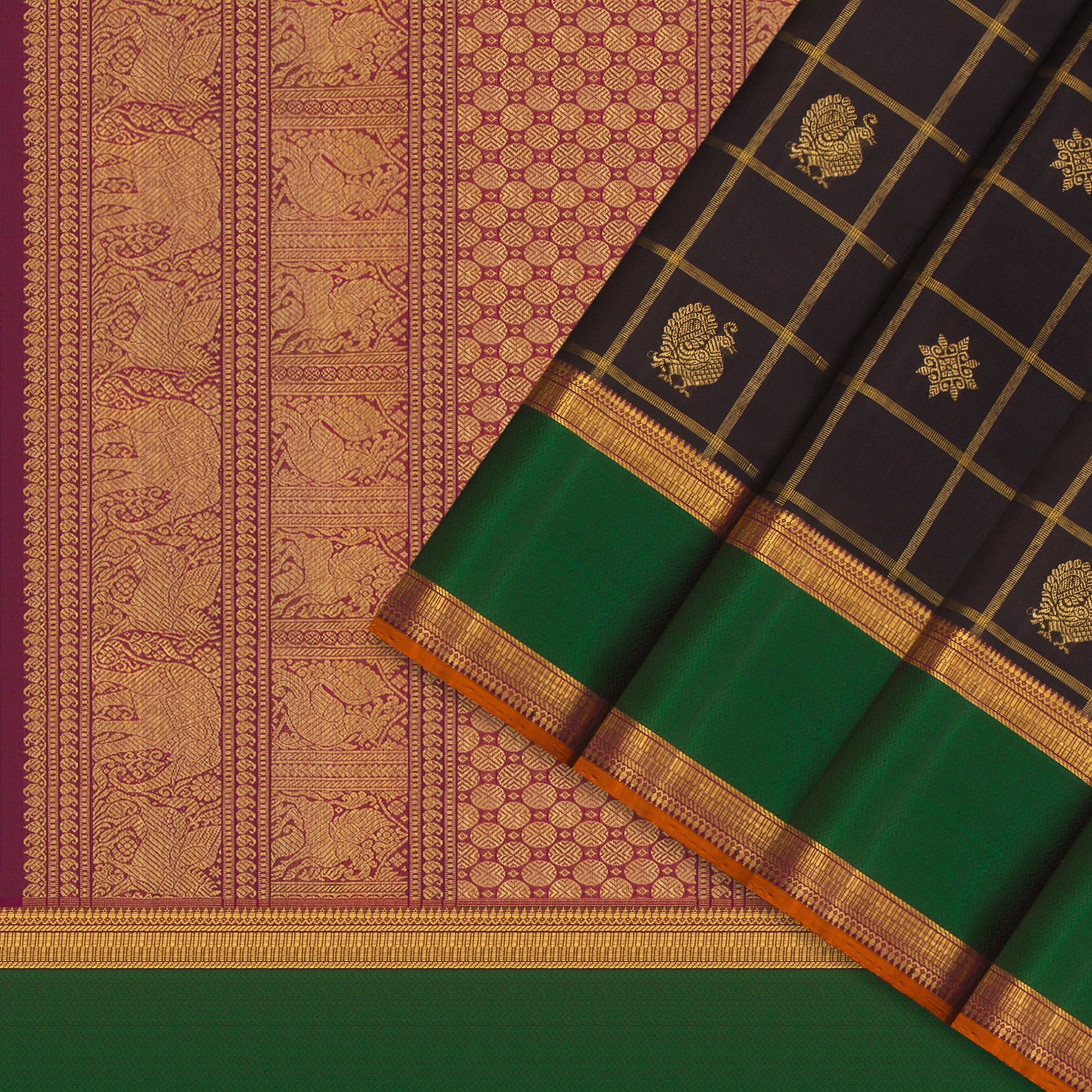 Kanakavalli Kanjivaram Silk Sari 24-110-HS001-14007 - Cover View