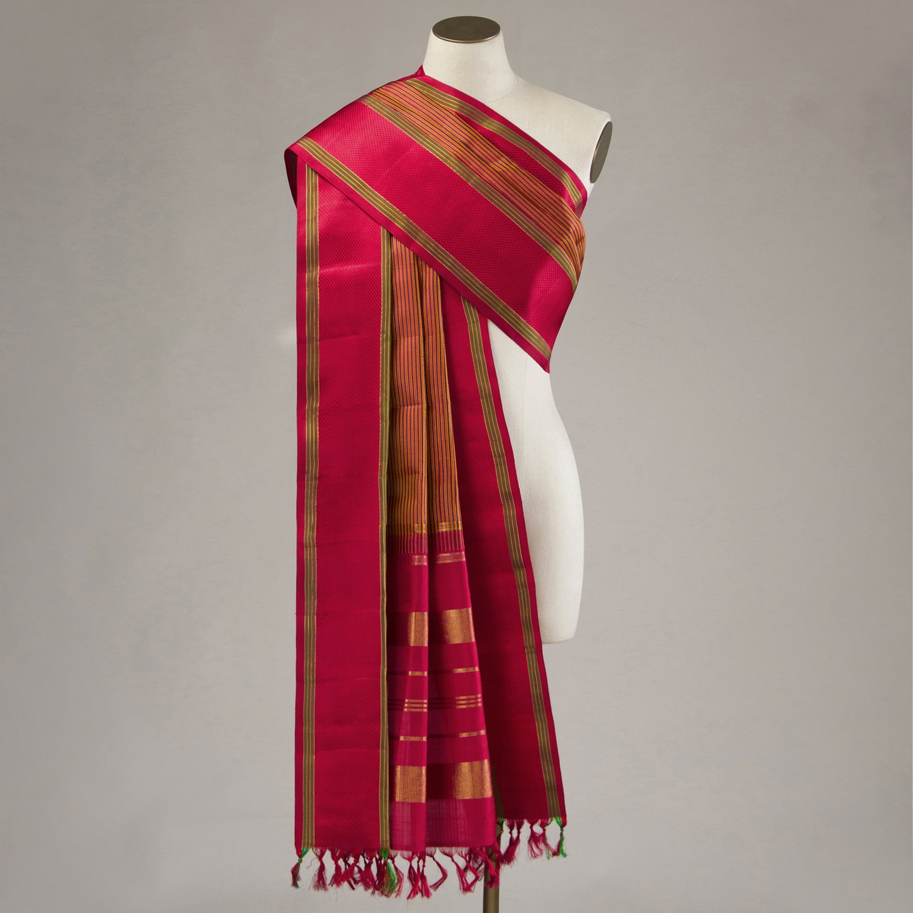 Kanakavalli Kanjivaram Silk Dupatta 24-595-HD001-10635 - Drape View