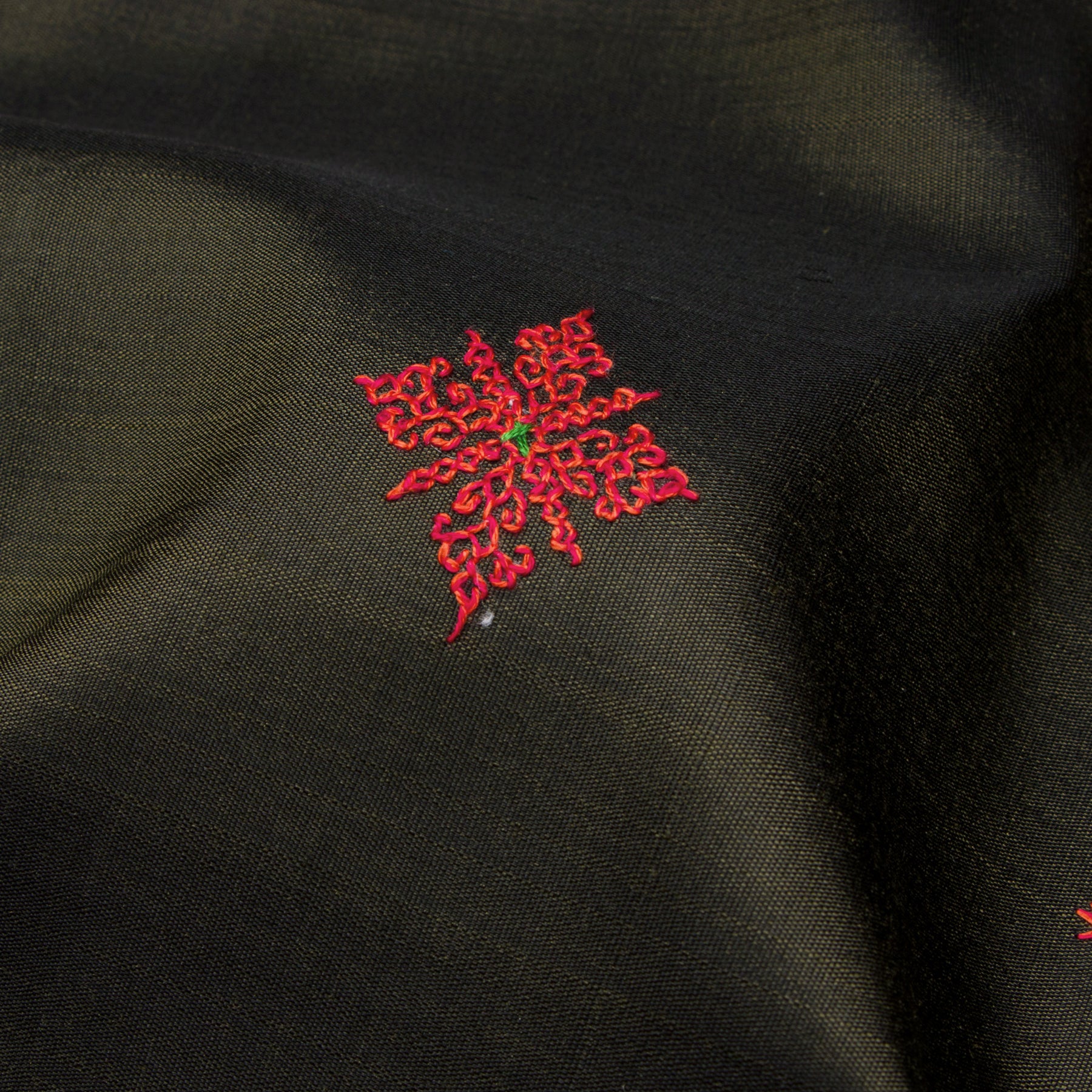 Kanakavalli X Kasuti Kanjivaram Silk Sari 21-040-HS001-00364 - Fabric View