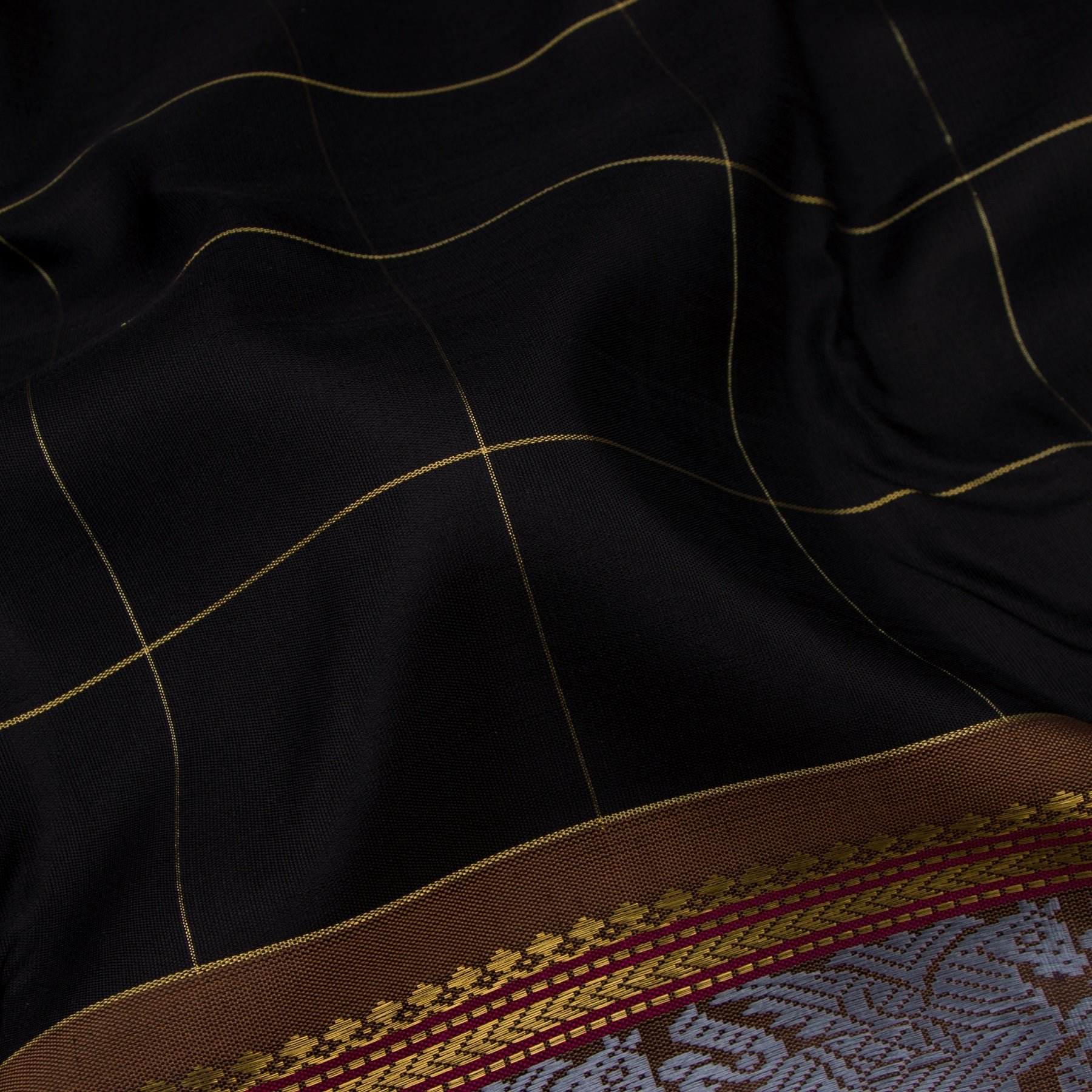 Kanakavalli Kanjivaram Silk Sari 21-040-HS001-02283 - Fabric View