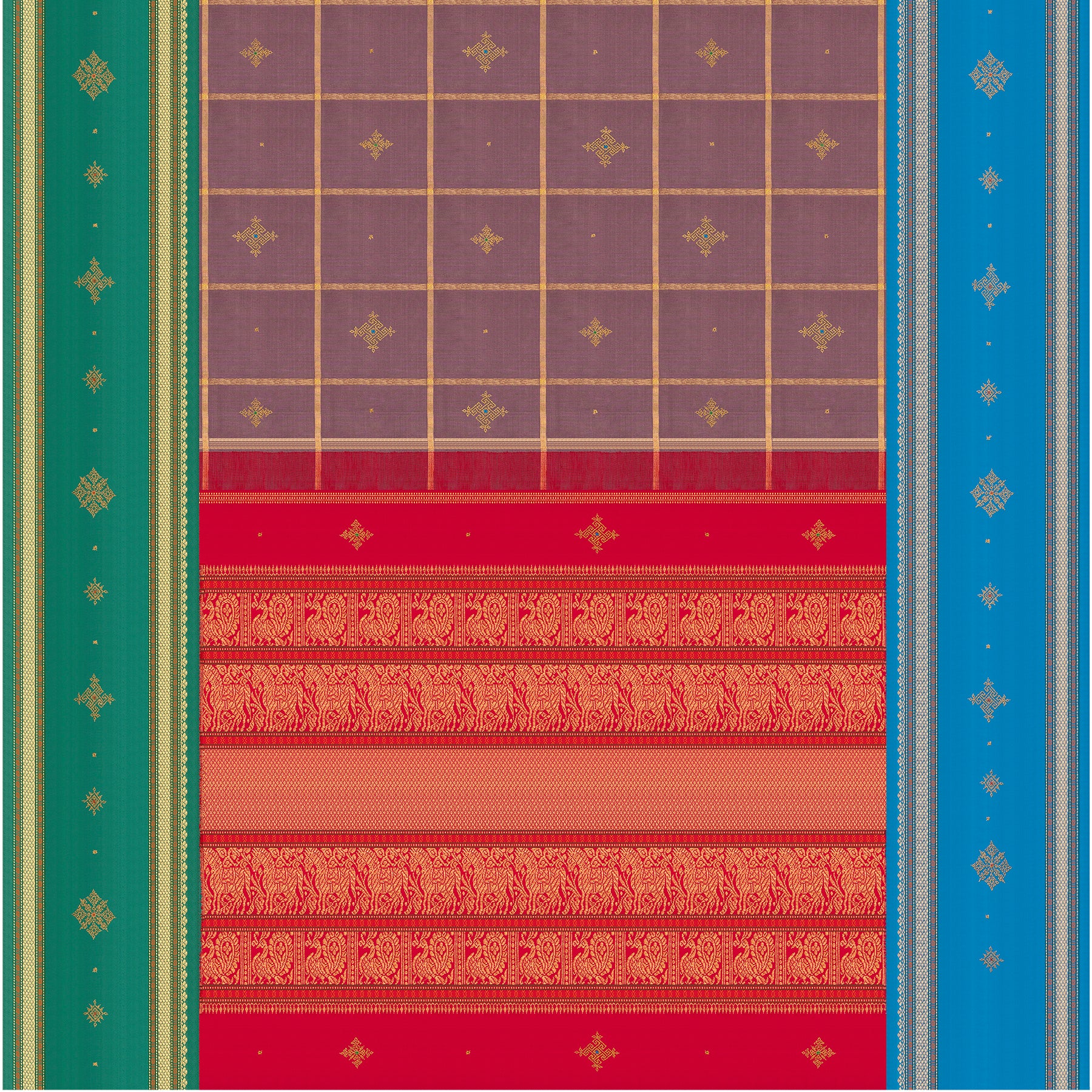 Kanakavalli Kanjivaram Silk Sari 21-041-HS001-08100 - Full View