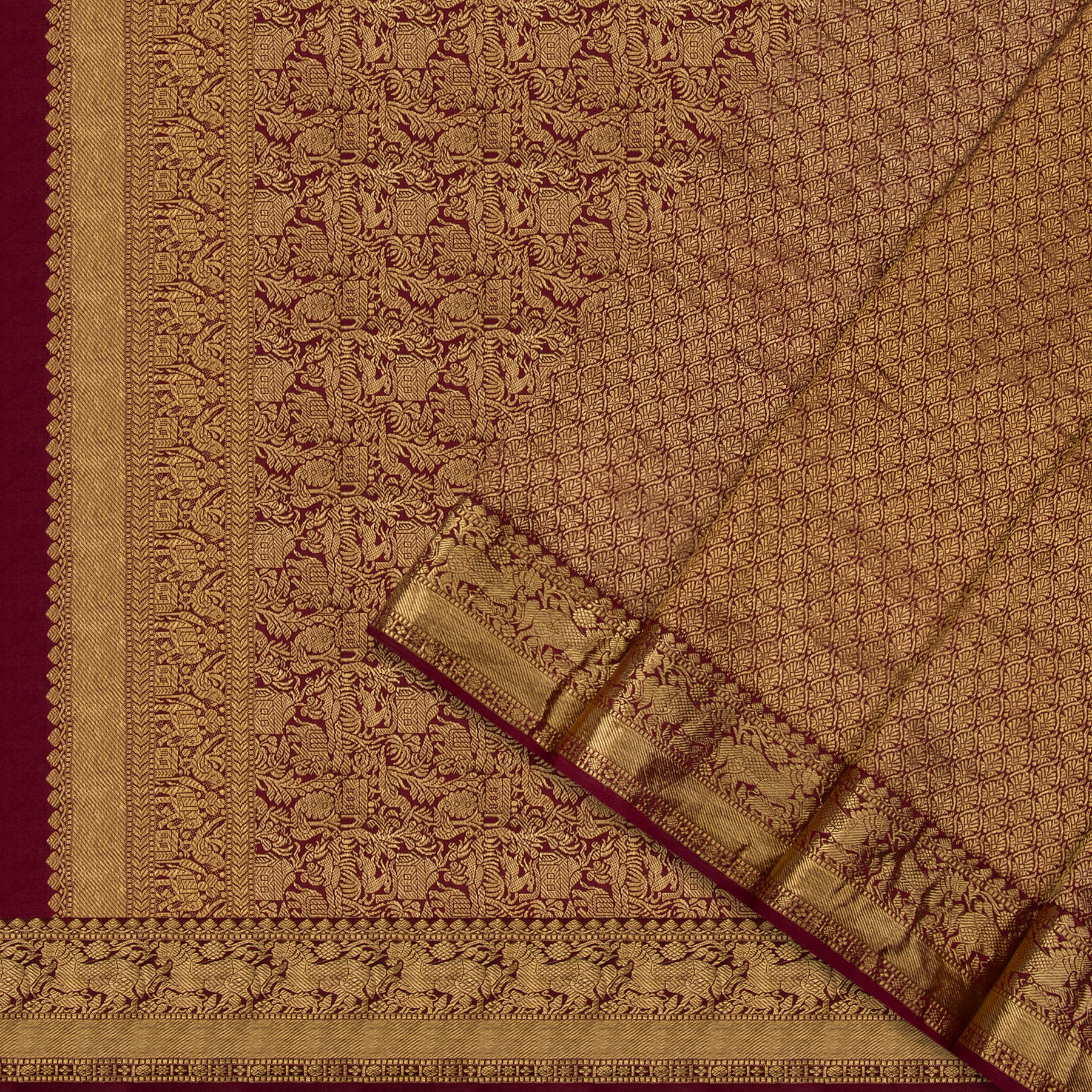 Kanakavalli Kanjivaram Silk Sari 21-100-HS001-02172 - Cover View