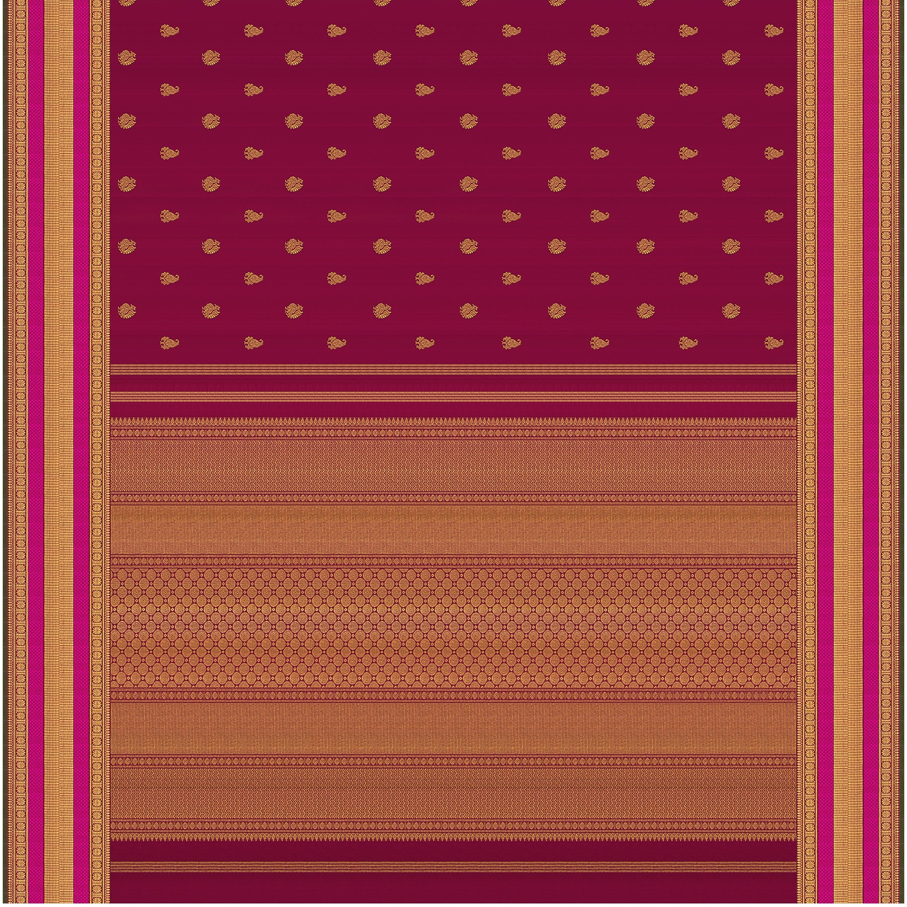 Kanakavalli Kanjivaram Silk Sari 21-110-HS001-09650 - Full View