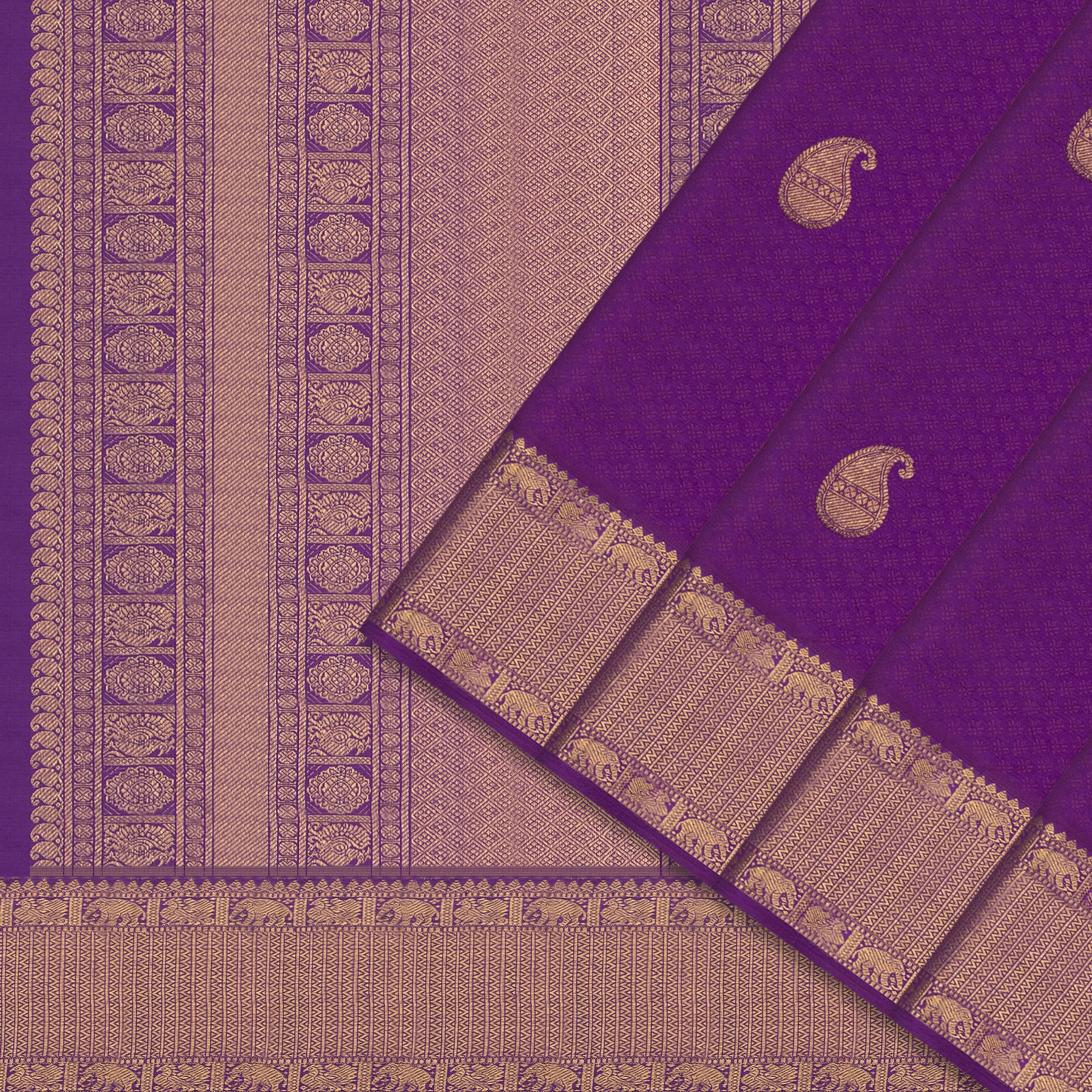 Kanakavalli Kanjivaram Silk Sari 21-599-HS001-09502 - Cover View