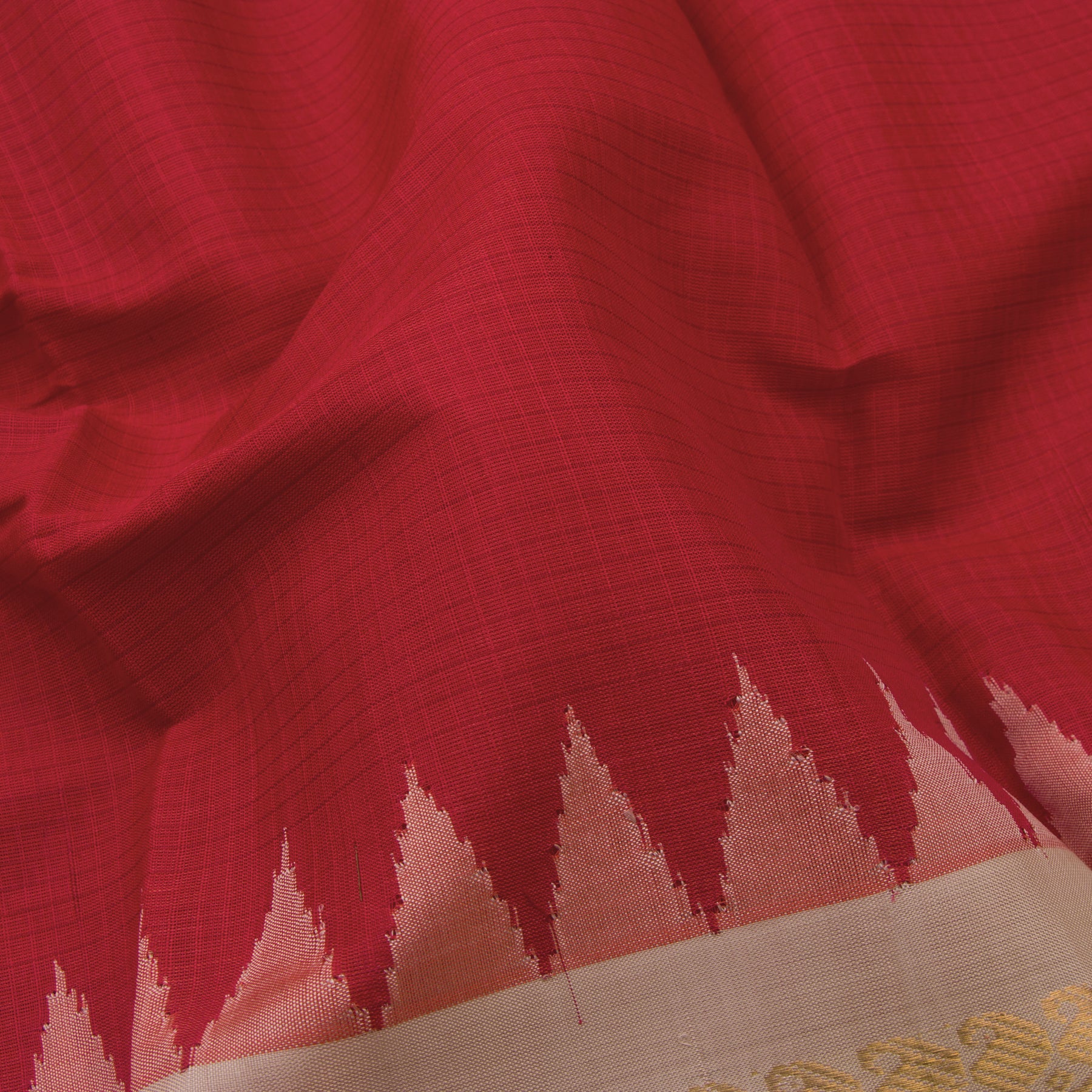 Kanakavalli Gadwal Silk/Cotton Sari 21-604-HS005-02368 - Fabric View