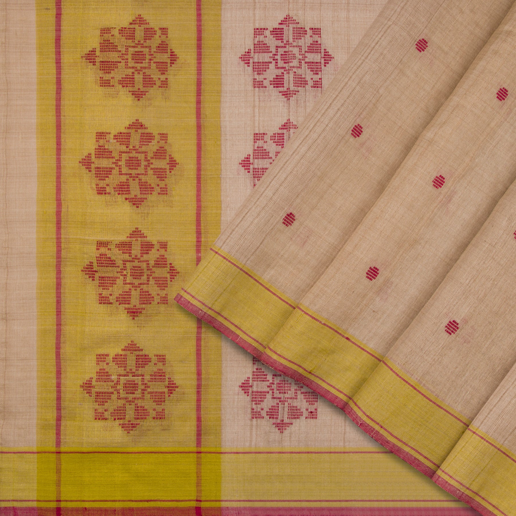 Pradeep Pillai Tussore Sari 22-008-HS002-00005 - Cover View
