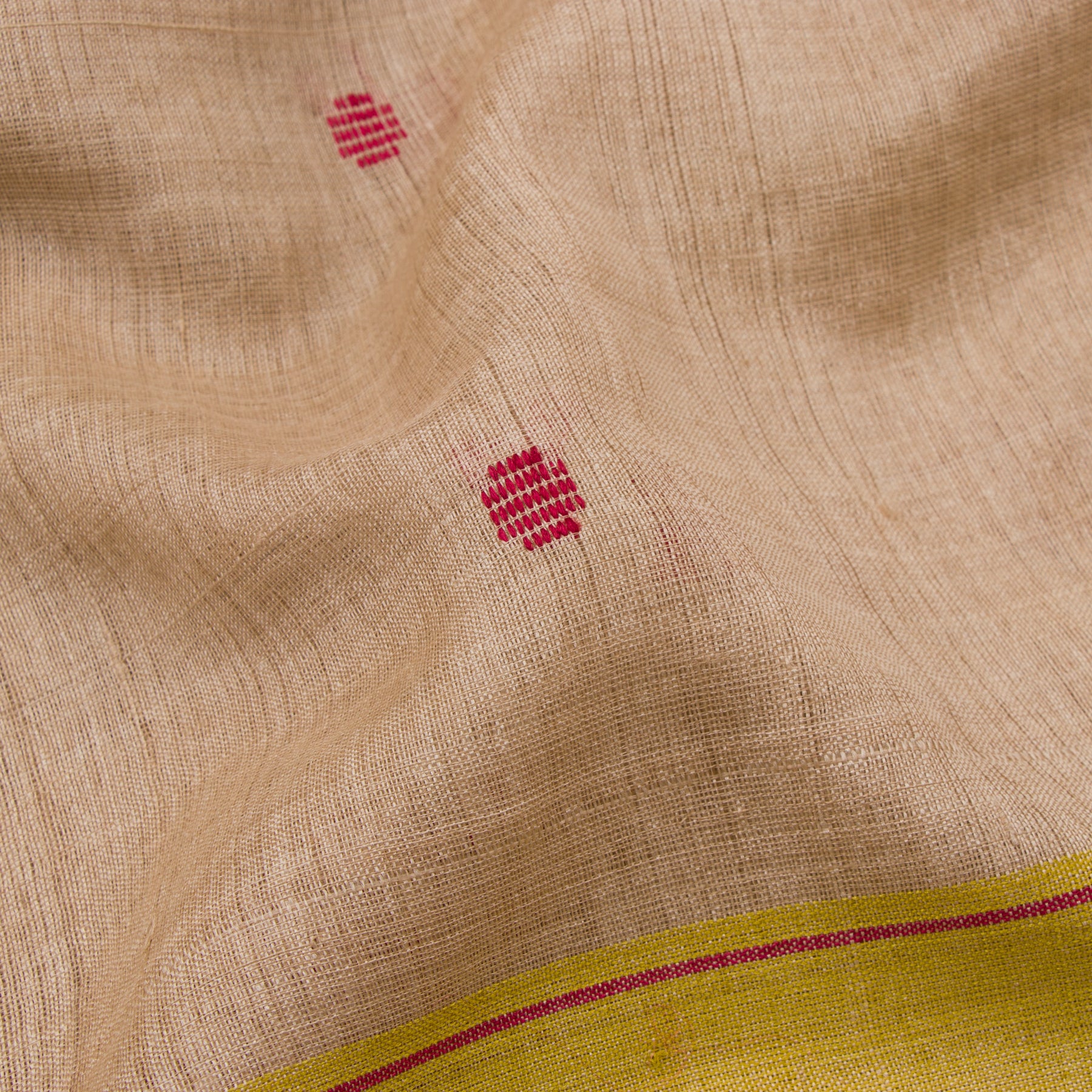 Pradeep Pillai Tussore Sari 22-008-HS002-00005 - Fabric View