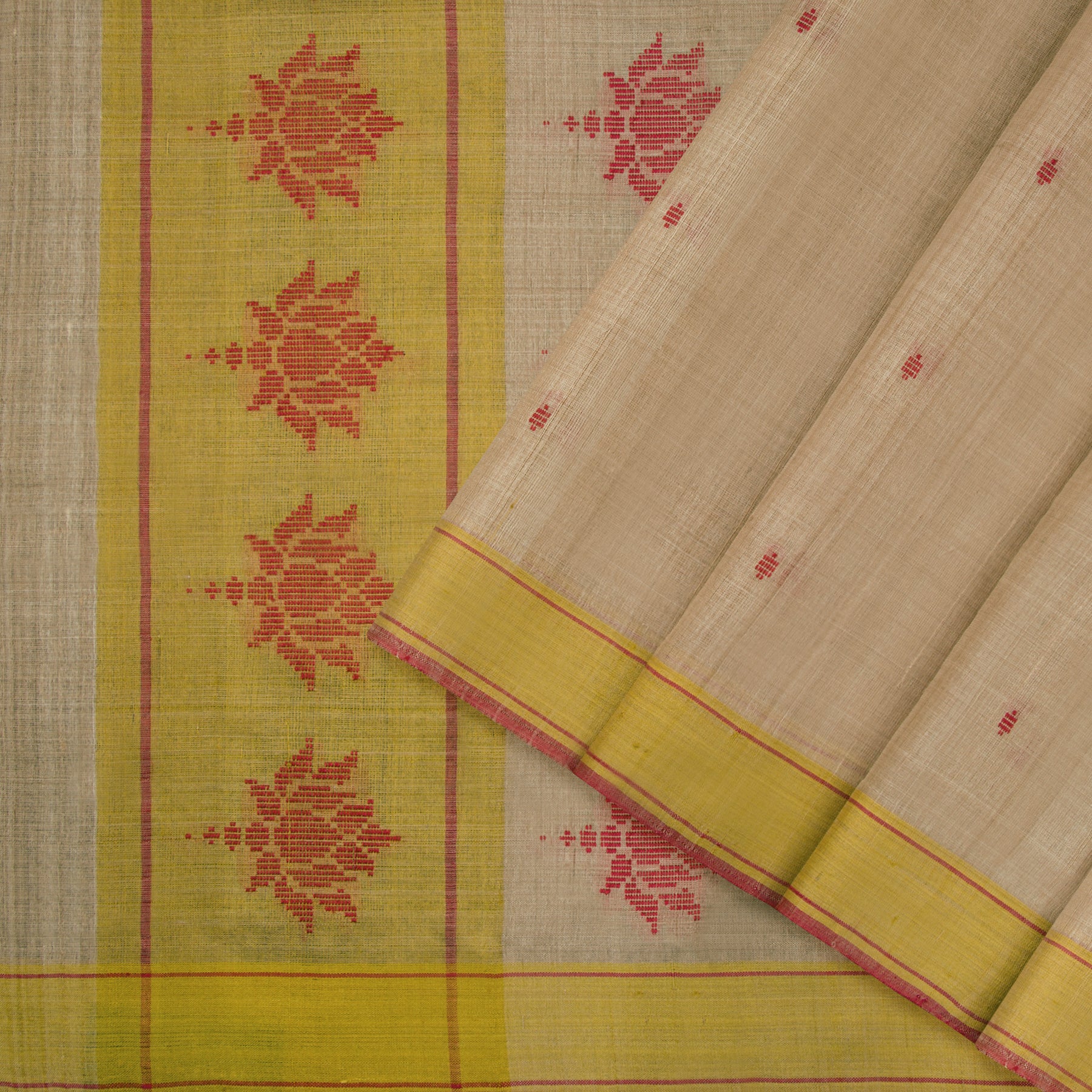 Pradeep Pillai Tussore Sari 22-008-HS002-00154 - Cover View