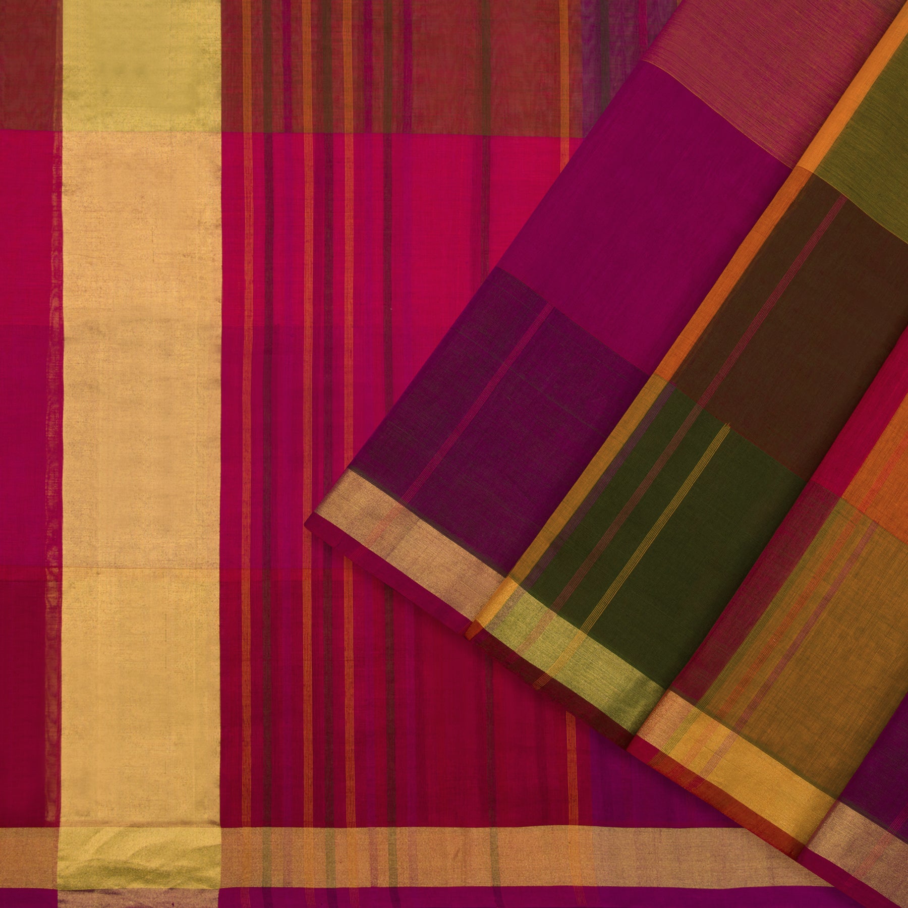 Pradeep Pillai Cotton Sari 22-008-HS003-00235 - Cover View