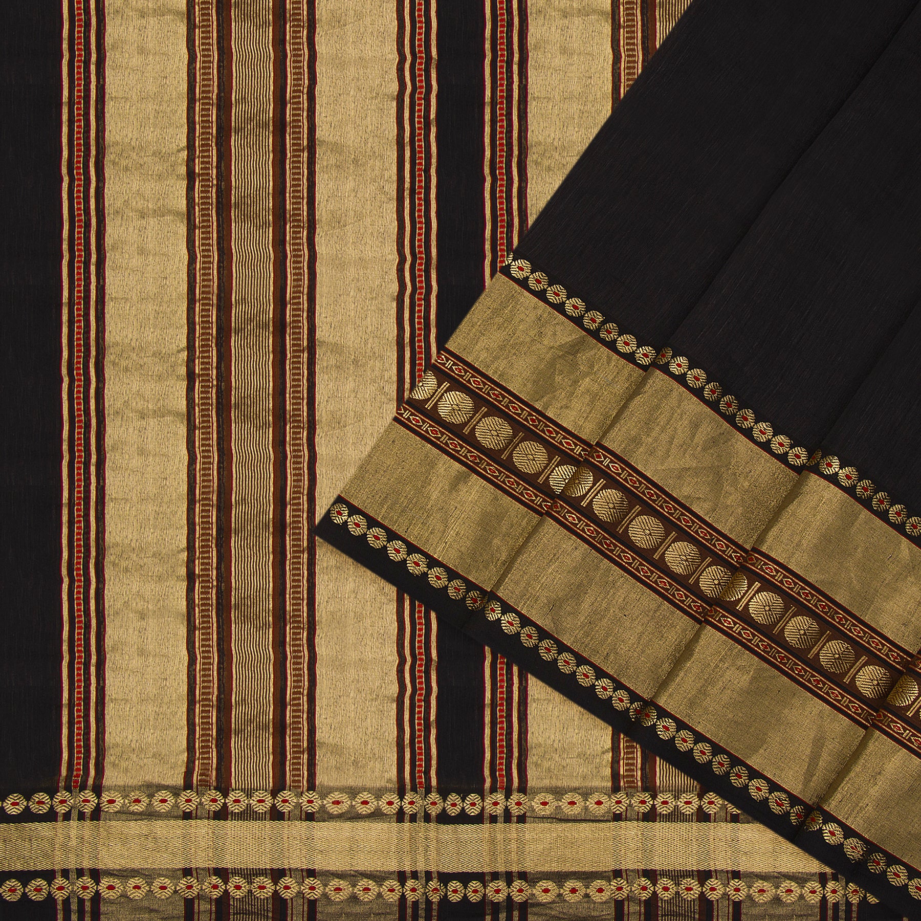 Pradeep Pillai Linen/Cotton Sari 22-008-HS004-00818 - Cover View