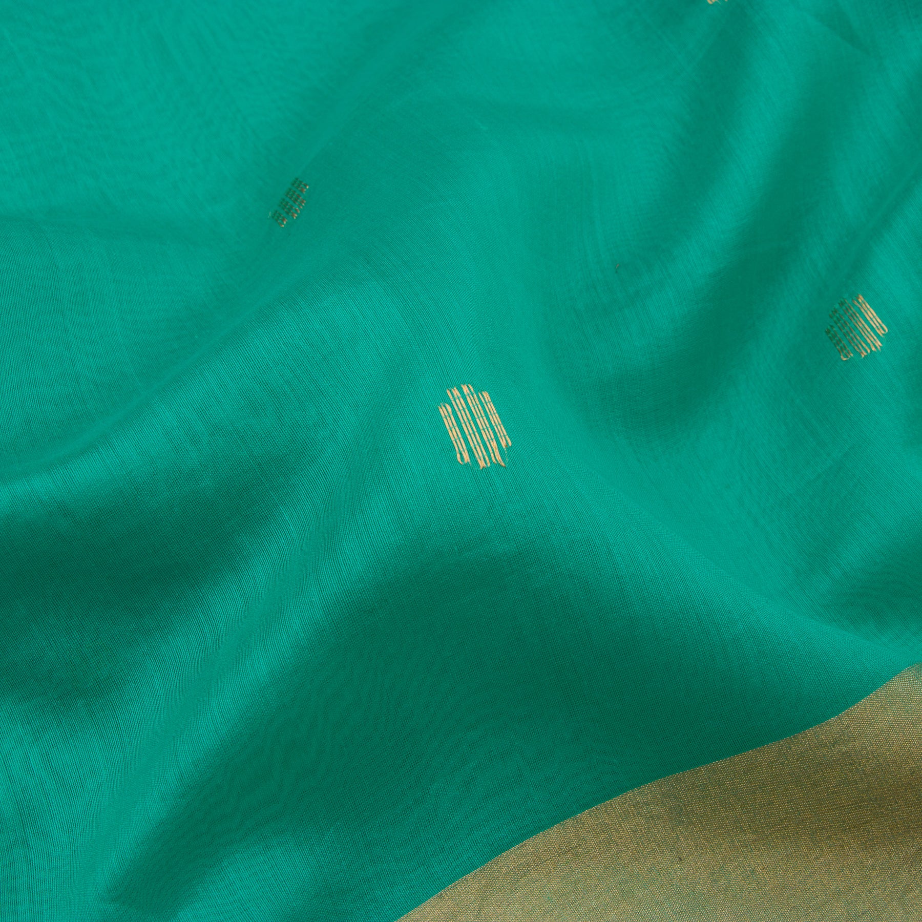 Pradeep Pillai Chanderi Silk/Cotton Sari 22-008-HS005-00124 - Fabric View
