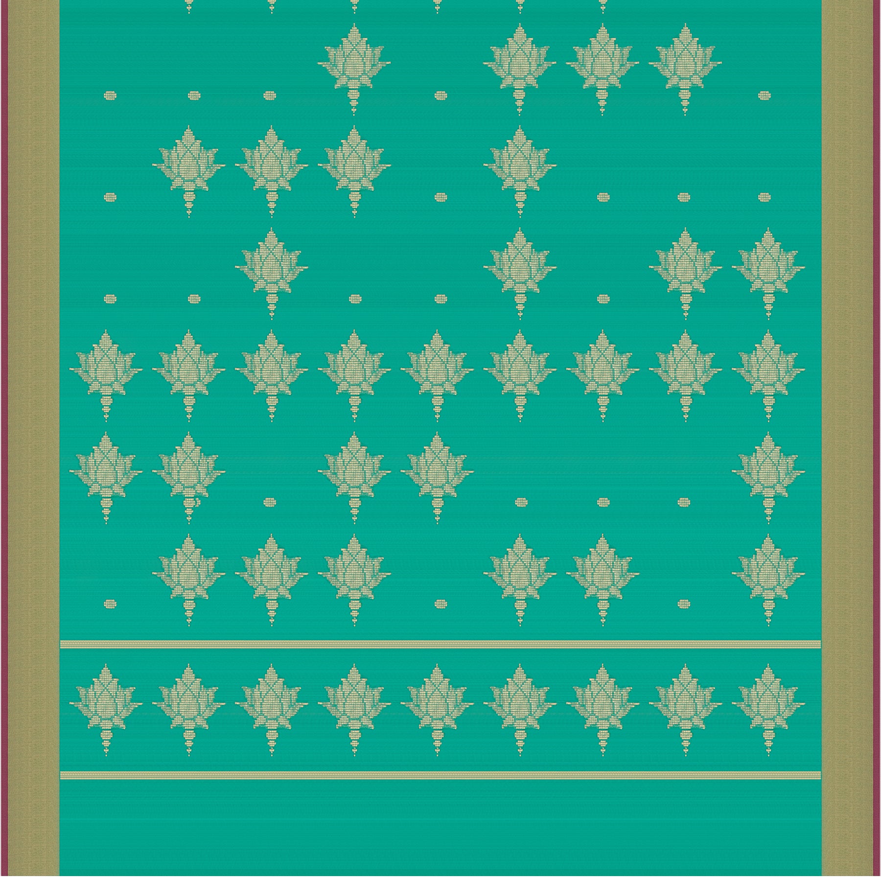 Pradeep Pillai Chanderi Silk/Cotton Sari 22-008-HS005-00124 - Full View