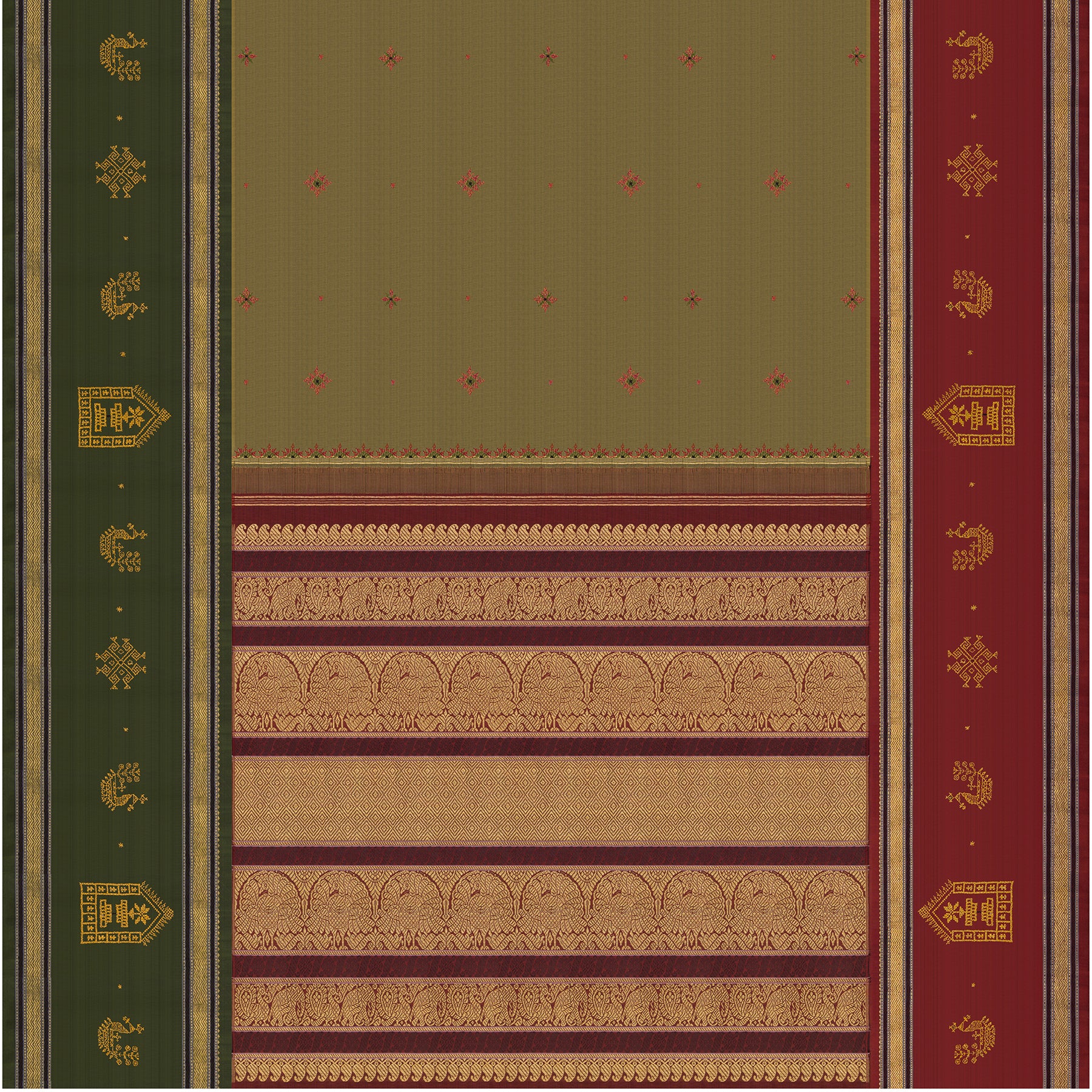 Kanakavalli X Kasuti Kanjivaram Silk Sari 22-040-HS001-01866 - Full View
