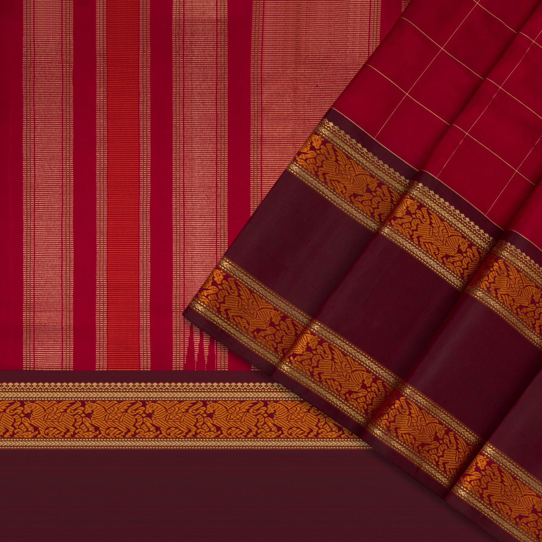 Kanakavalli Kanjivaram Silk Sari 22-040-HS001-02376 - Cover View