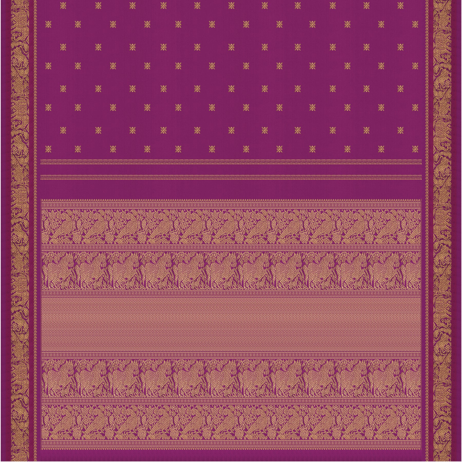 Kanakavalli Kanjivaram Silk Sari 22-040-HS001-08453 - Full View