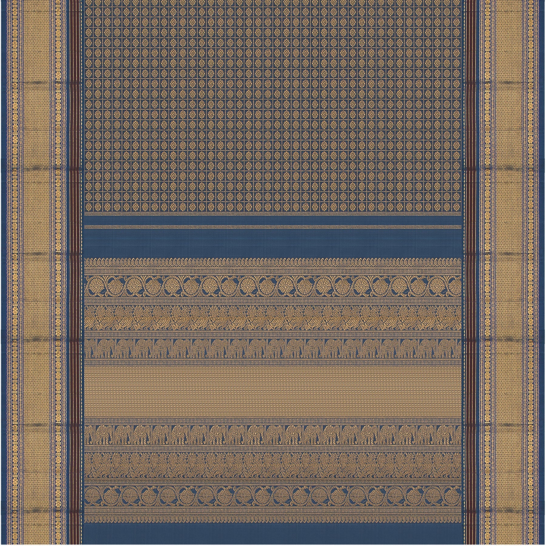 Kanakavalli Kanjivaram Silk Sari 22-040-HS001-09025 - Full View