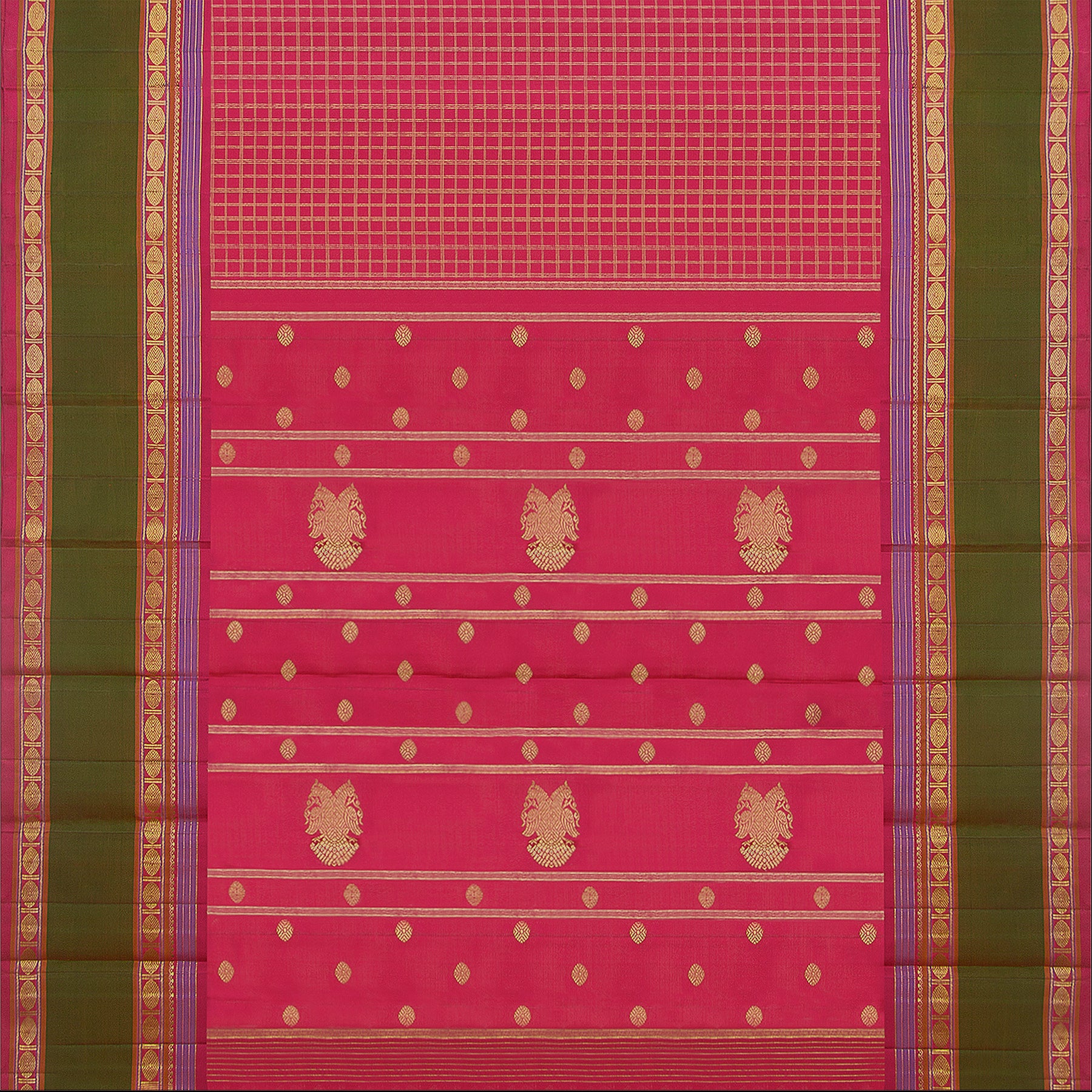 Kanakavalli Kanjivaram Silk Sari 22-040-HS001-10404 - Full View