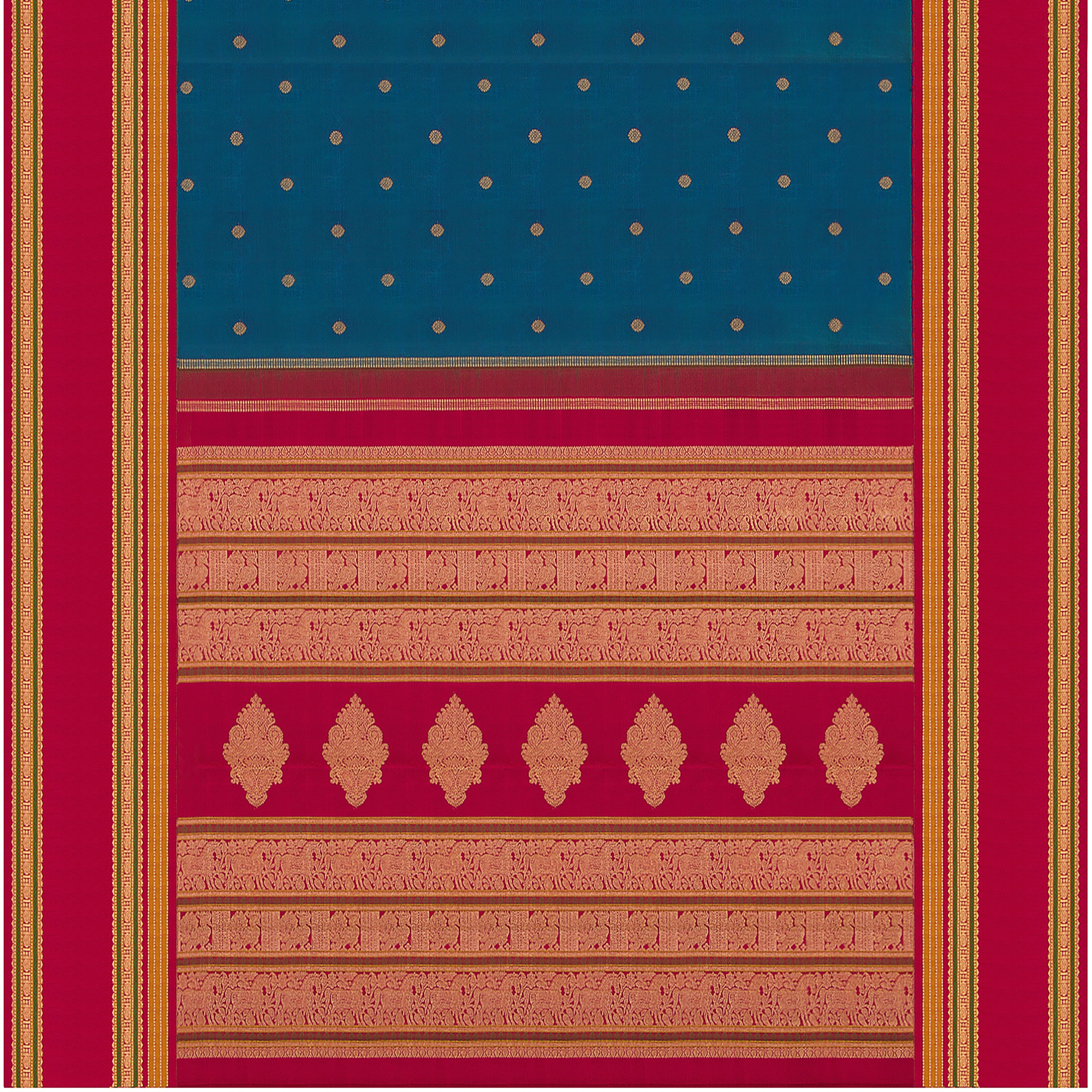Kanakavalli Kanjivaram Silk Sari 22-040-HS001-12922 - Full View
