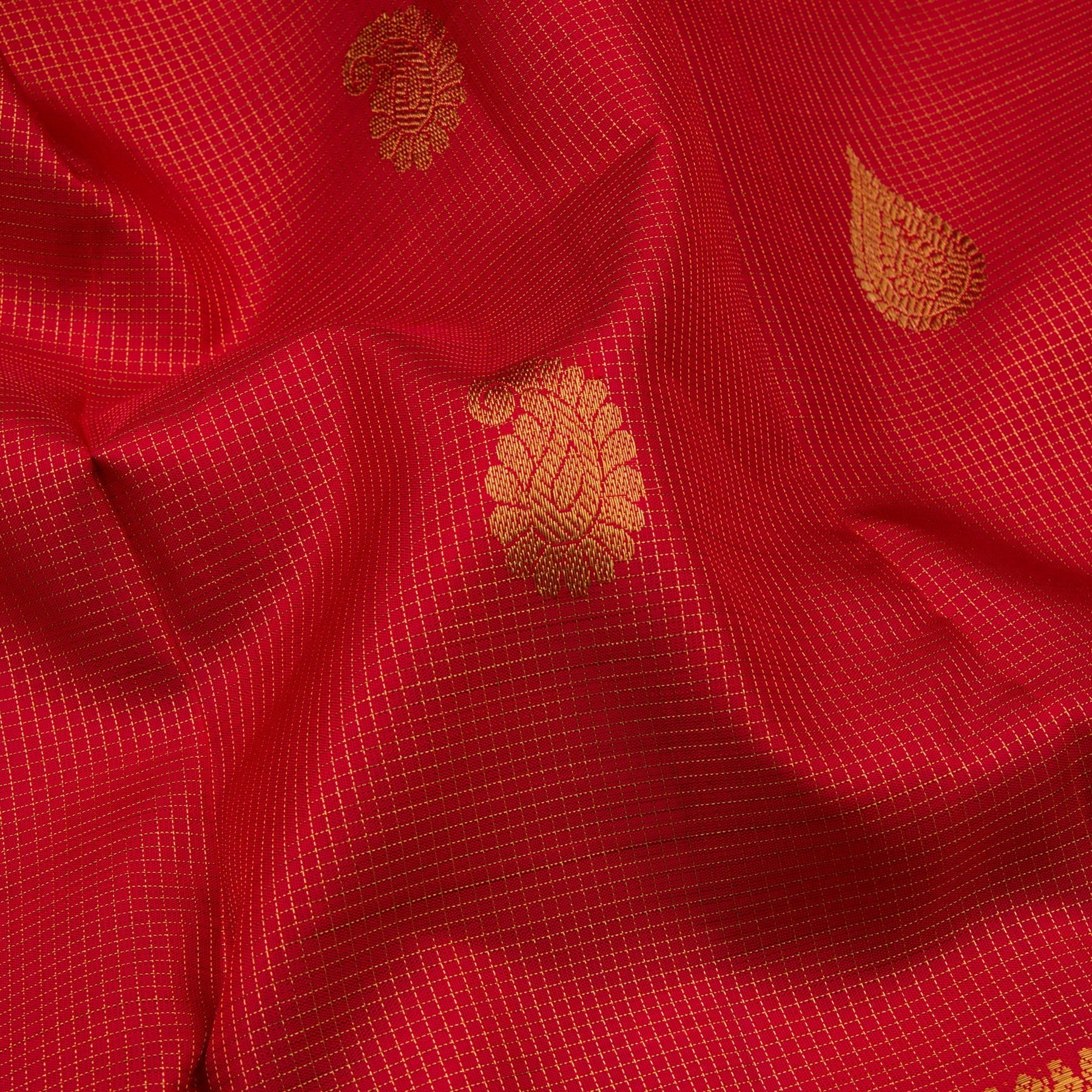 Kanakavalli Kanjivaram Silk Sari 22-060-HS001-00162 - Fabric View