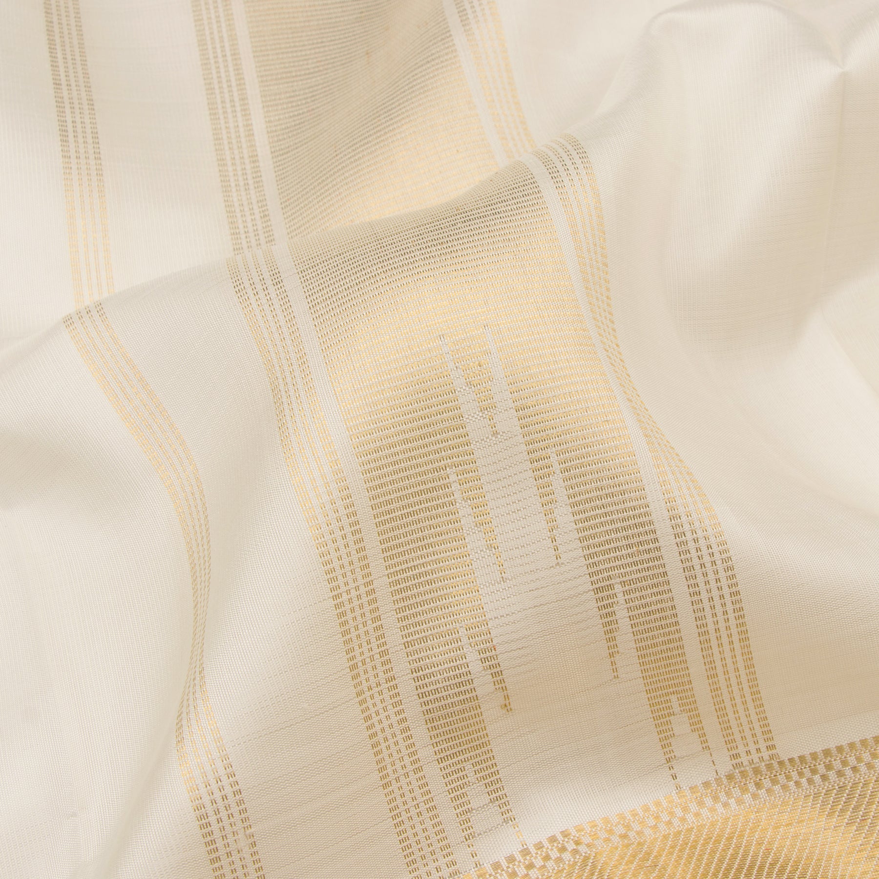 Kanakavalli Kanjivaram Silk Angavastram Set 22-110-HA001-10378 - Detail Fabric View