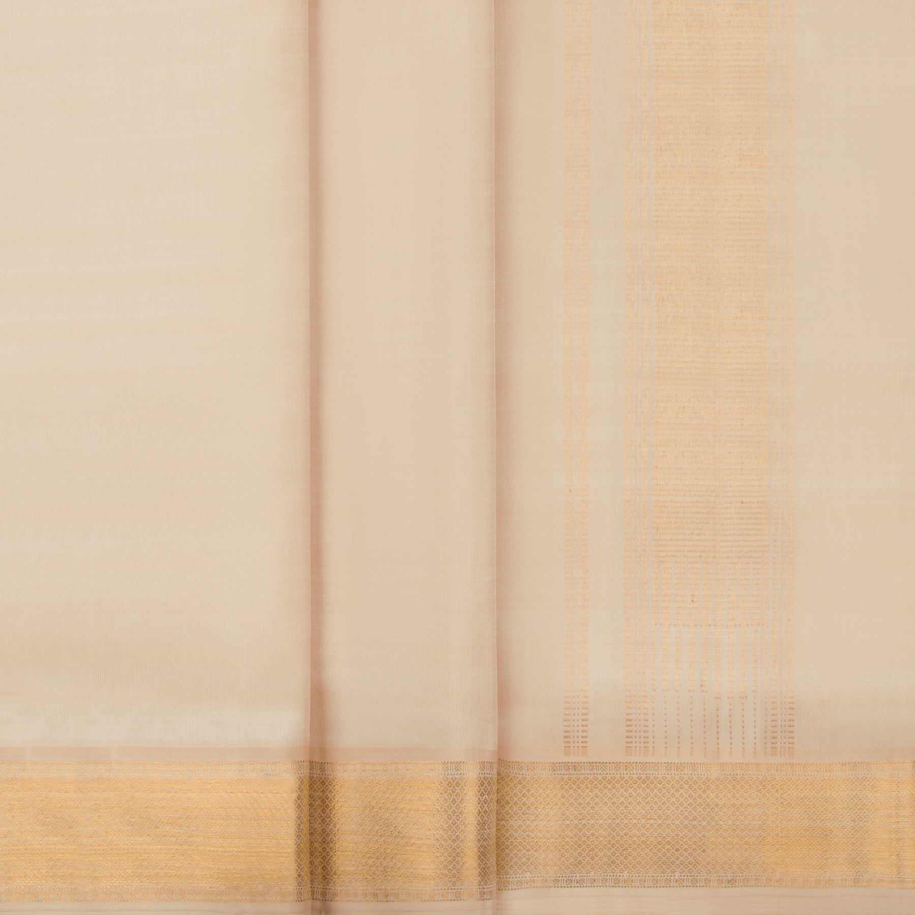Kanakavalli Kanjivaram Silk Angavastram Set 23-110-HA001-00934 - Pleated View