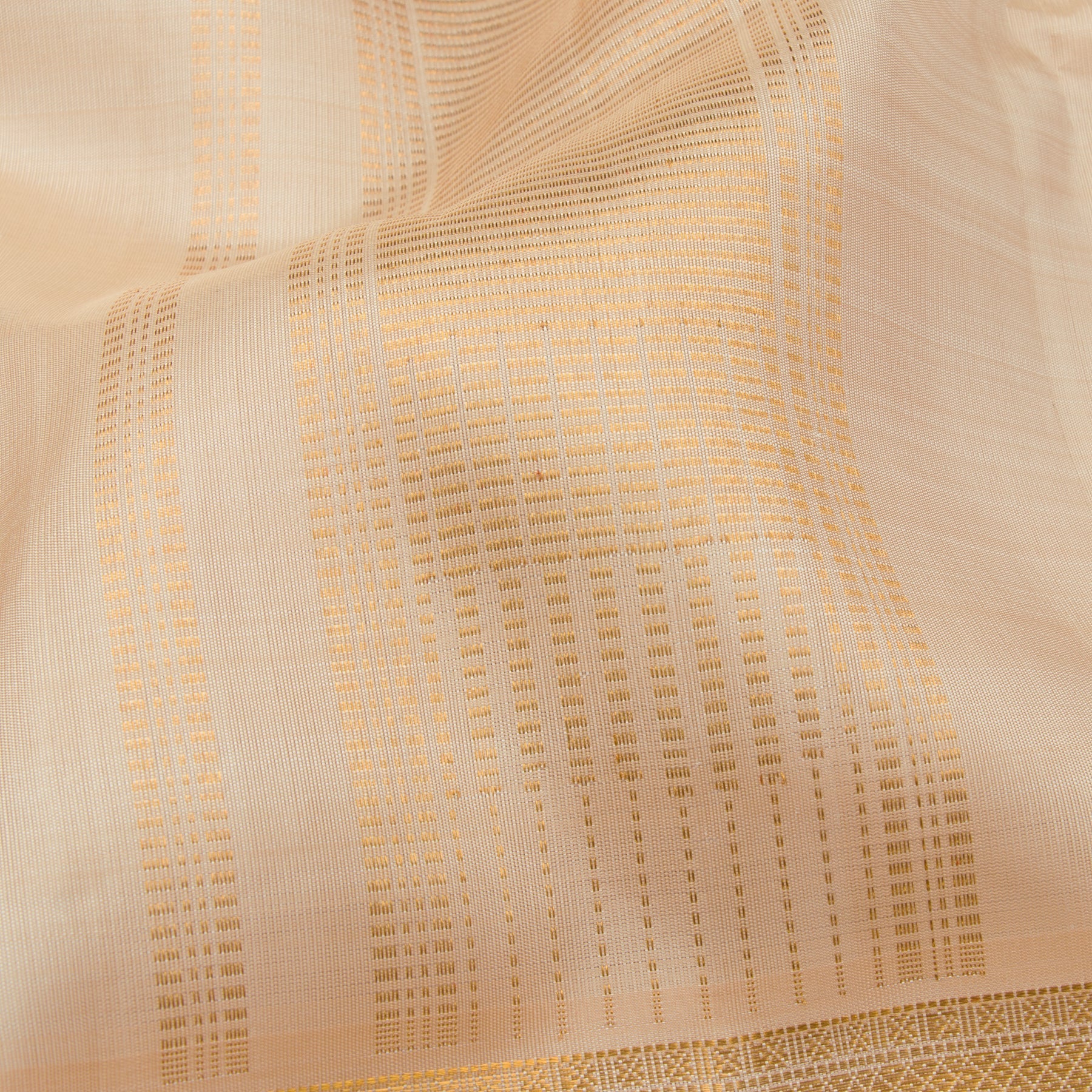 Kanakavalli Kanjivaram Silk Angavastram Set 23-110-HA001-00935 - Detail Fabric View