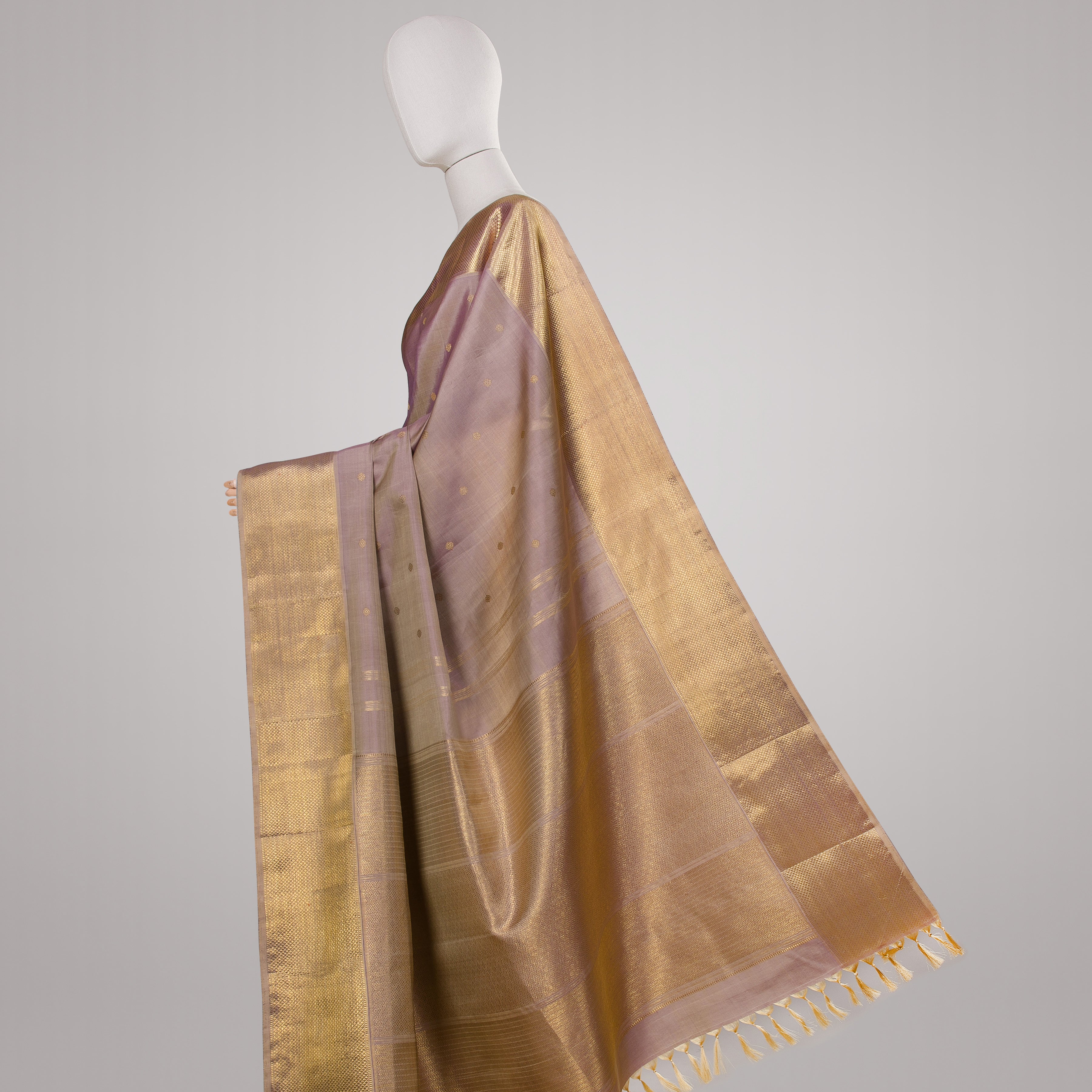 Kanakavalli Kanjivaram Silk Sari 22-110-HS001-03738 - Drape View 2