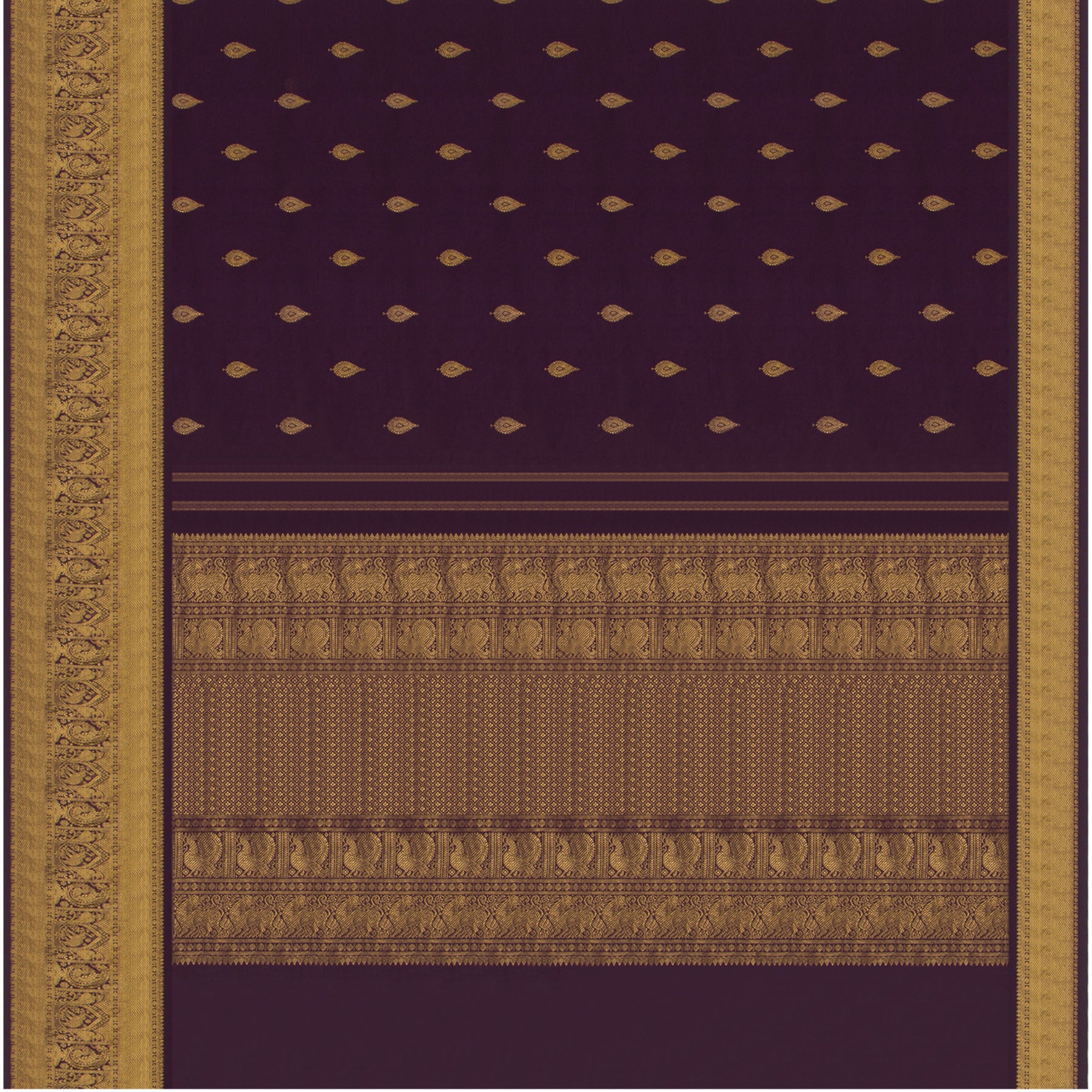 Kanakavalli Kanjivaram Silk Sari 22-110-HS001-05942 - Full View