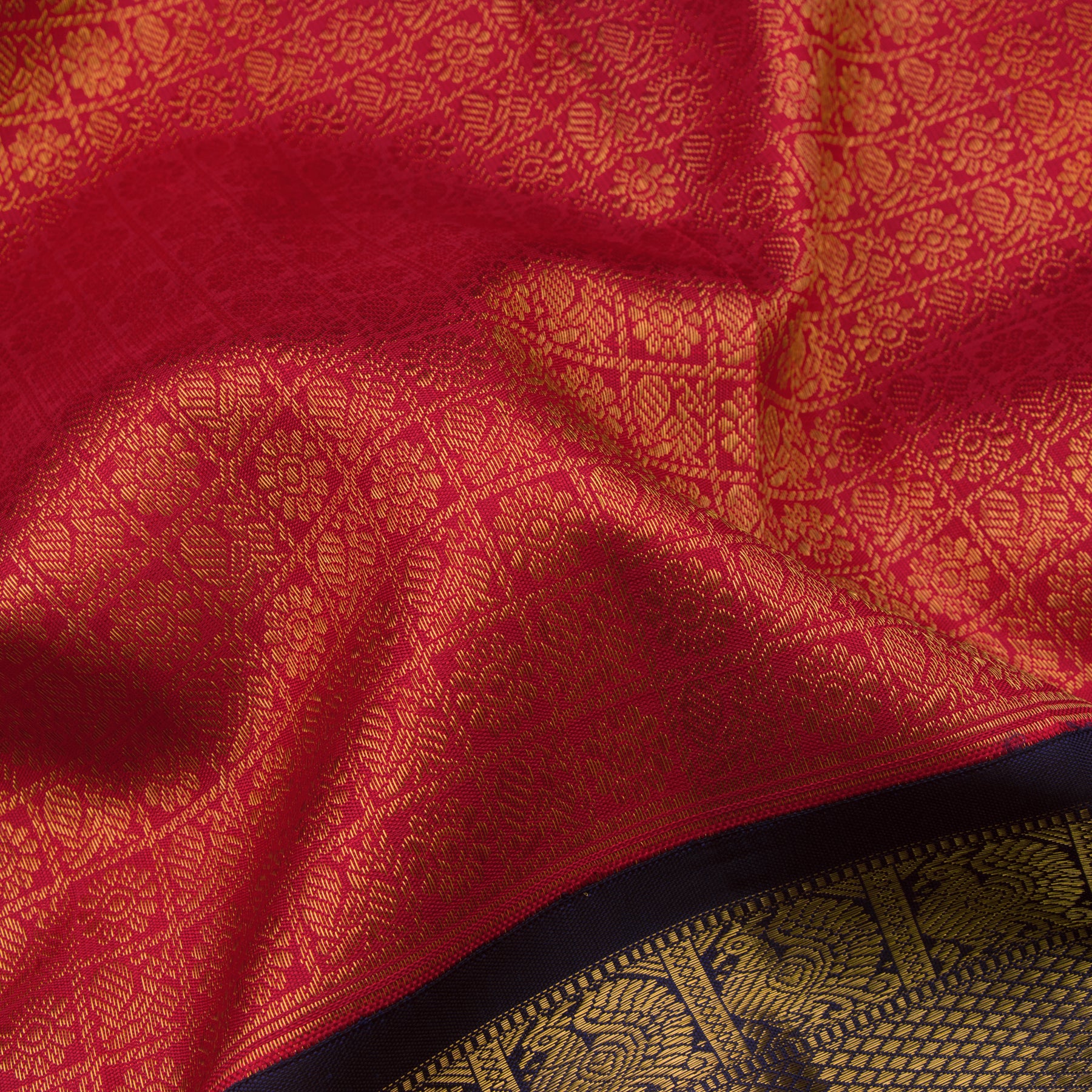 Kanakavalli Kanjivaram Silk Sari 22-110-HS001-06605 - Fabric View