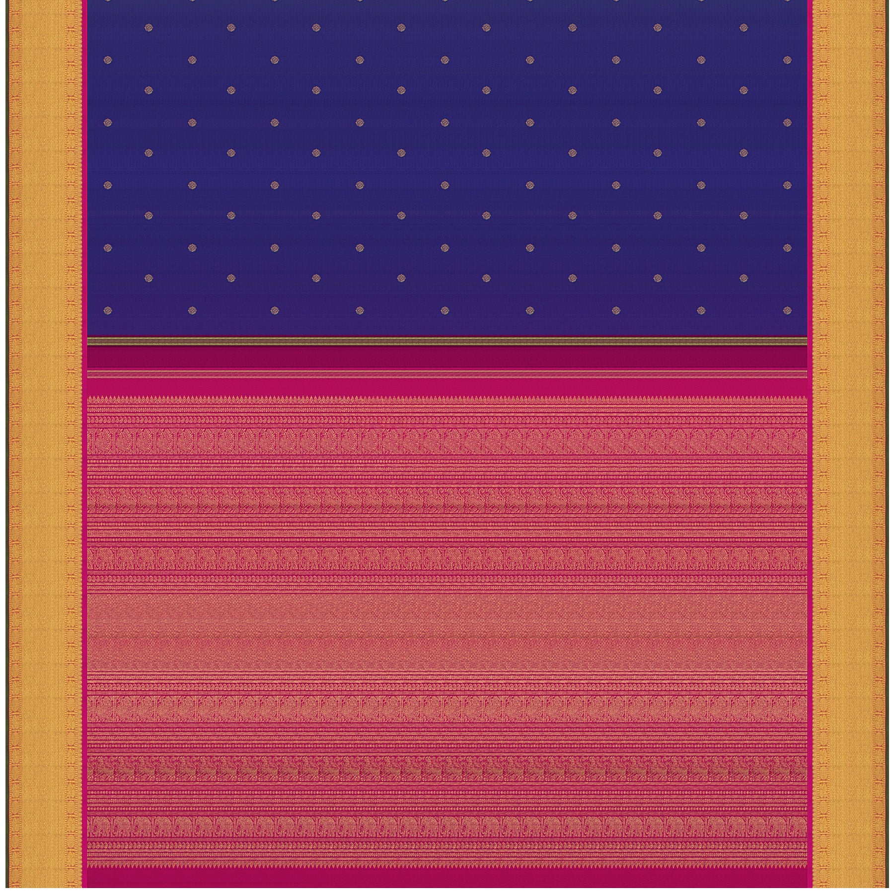 Kanakavalli Kanjivaram Silk Sari 22-110-HS001-09465 - Full View