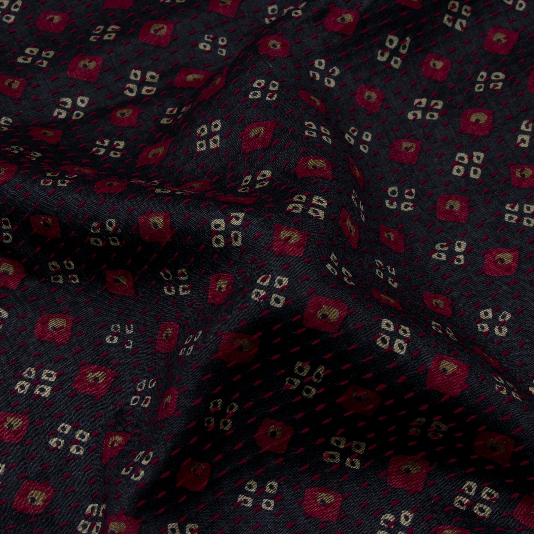 Kanakavalli Kantha Silk Blouse Length 22-140-HB002-14419 - Fabric View