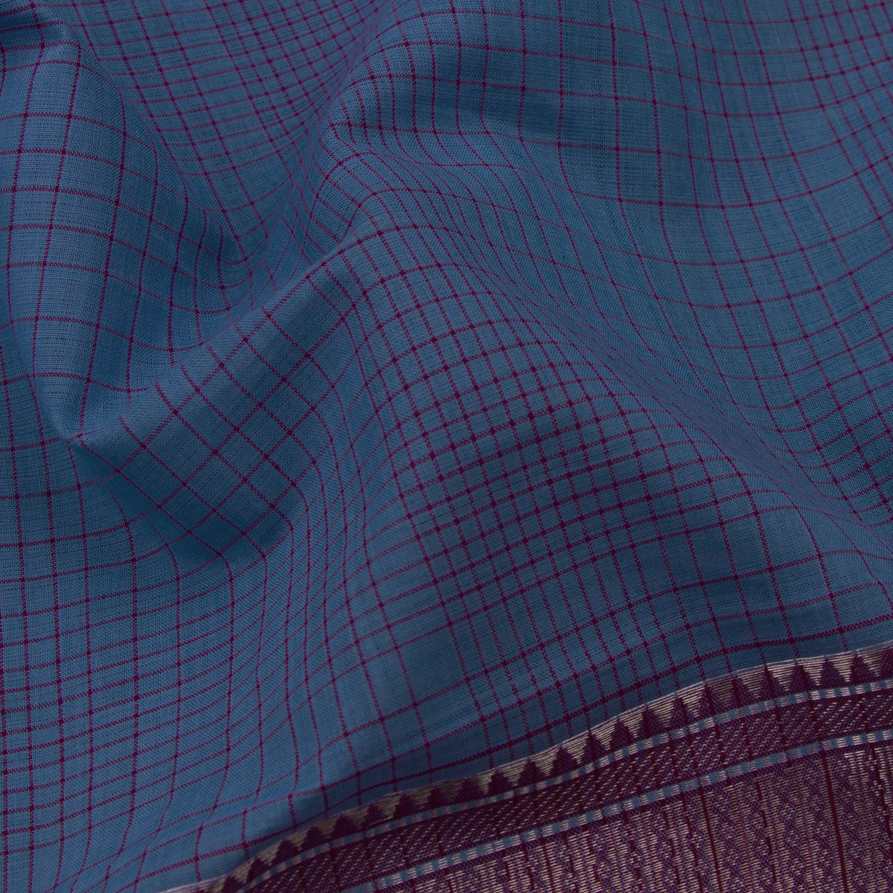 Kanakavalli Mangalgiri Cotton Sari 22-261-HS003-09123 - Fabric View