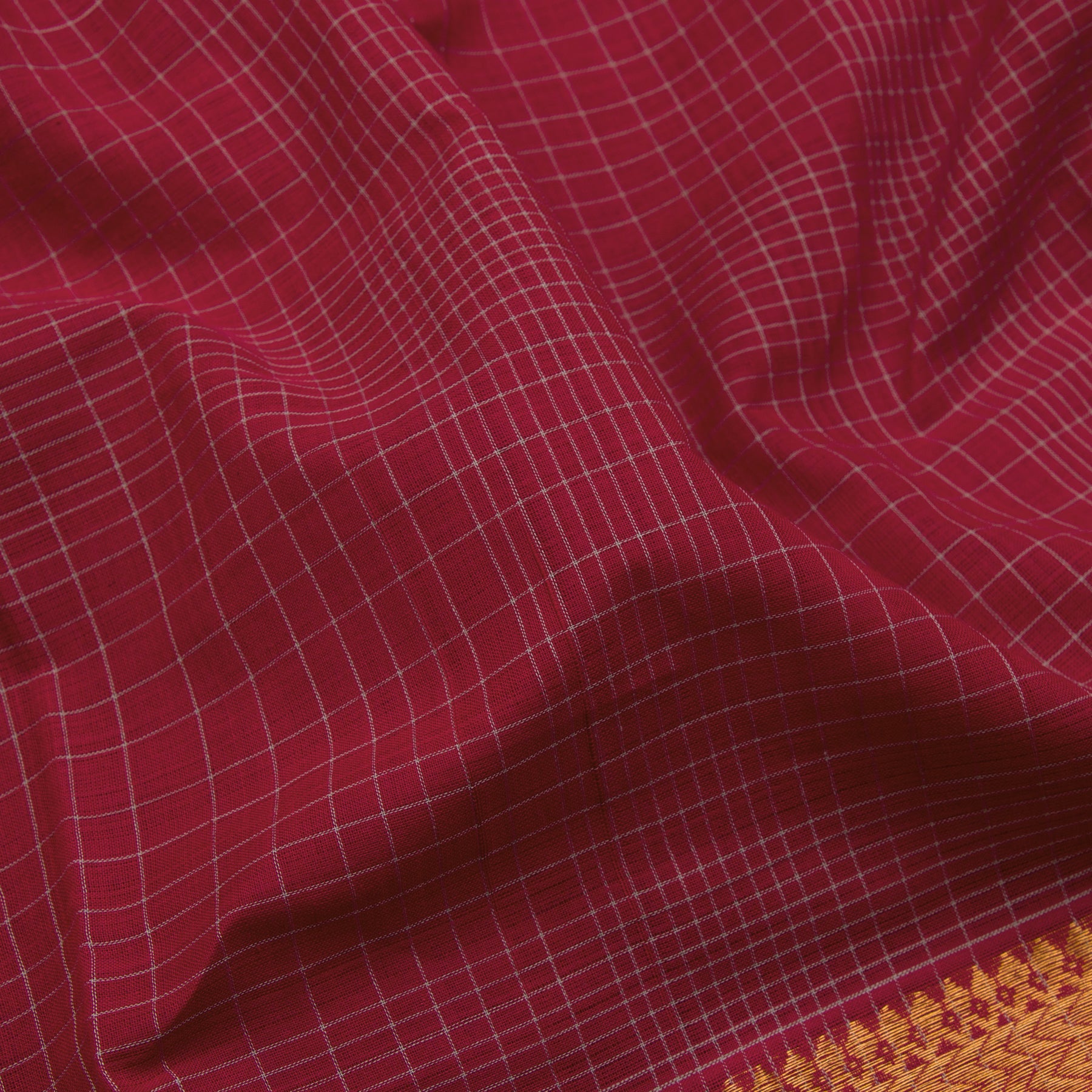 Kanakavalli Mangalgiri Cotton Sari 22-261-HS003-12744 - Fabric View