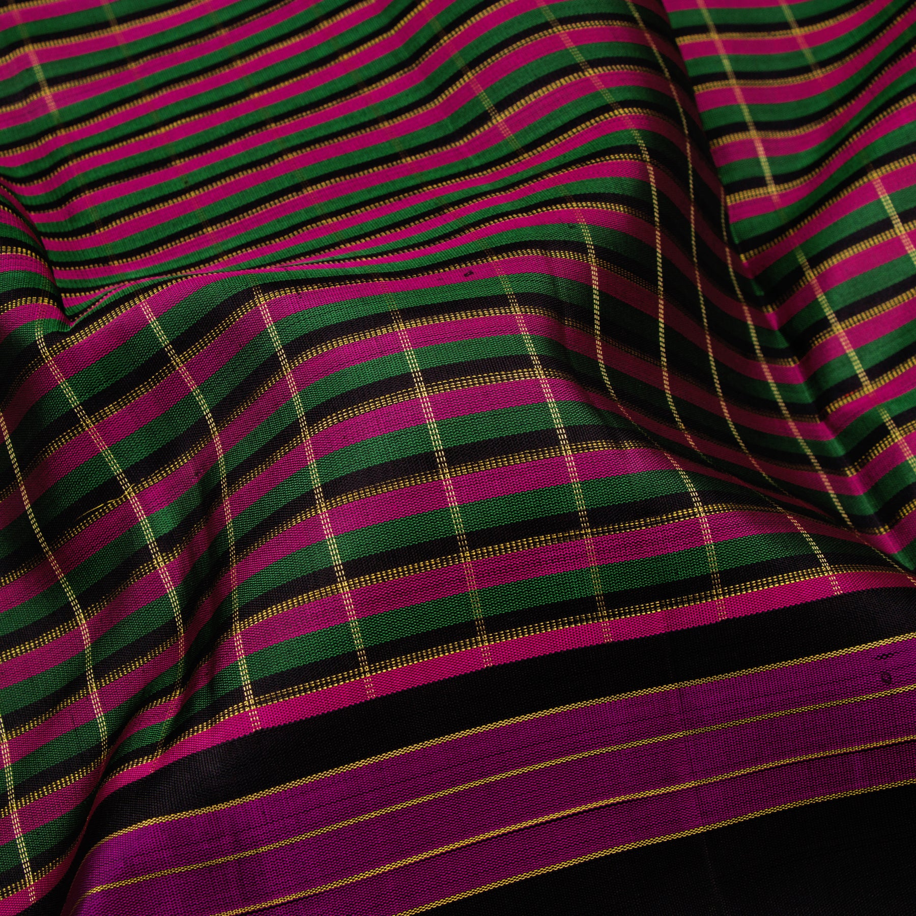 Kanakavalli Kanjivaram Silk Sari 22-595-HS001-12020 - Fabric View