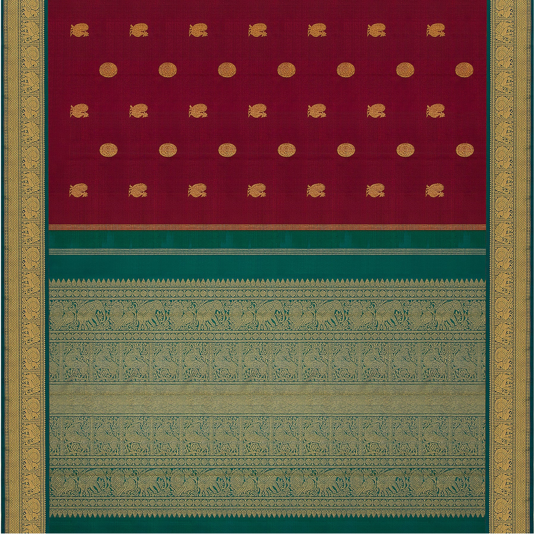 Kanakavalli Kanjivaram Silk Sari 22-599-HS001-05247 - Full View