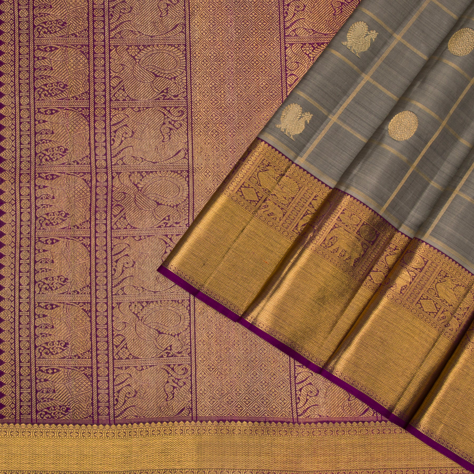 Kanakavalli Kanjivaram Silk Sari 22-599-HS001-12117 - Cover View