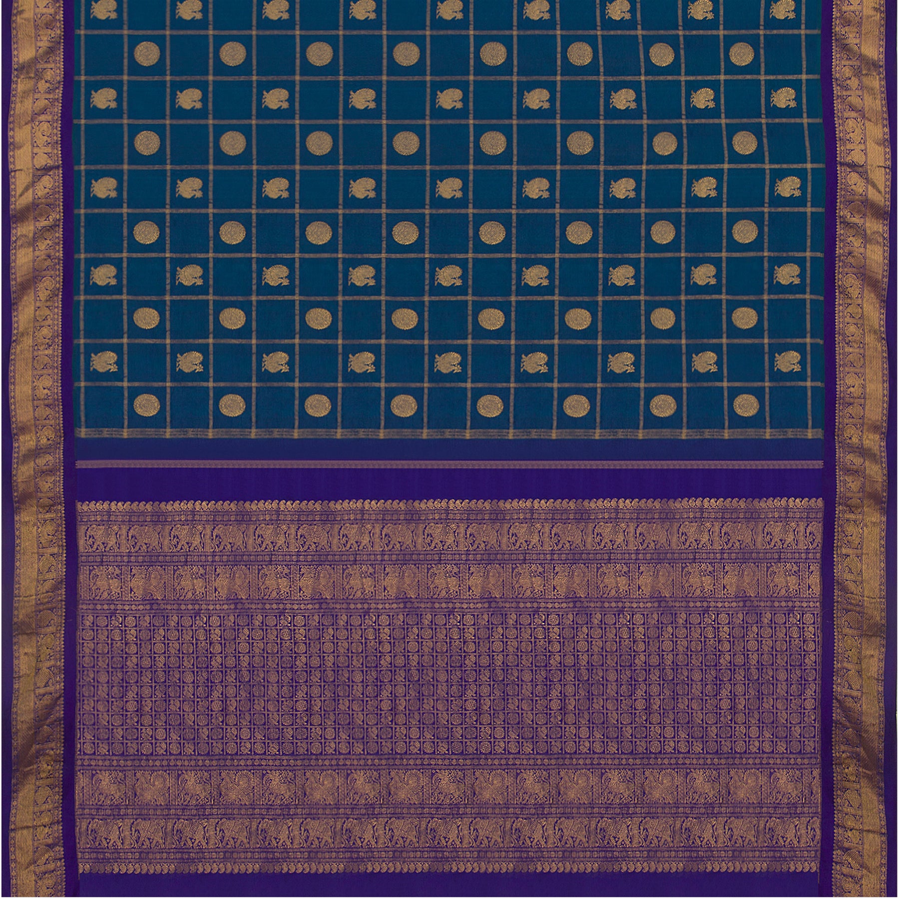 Kanakavalli Kanjivaram Silk Sari 22-599-HS001-12303 - Full View