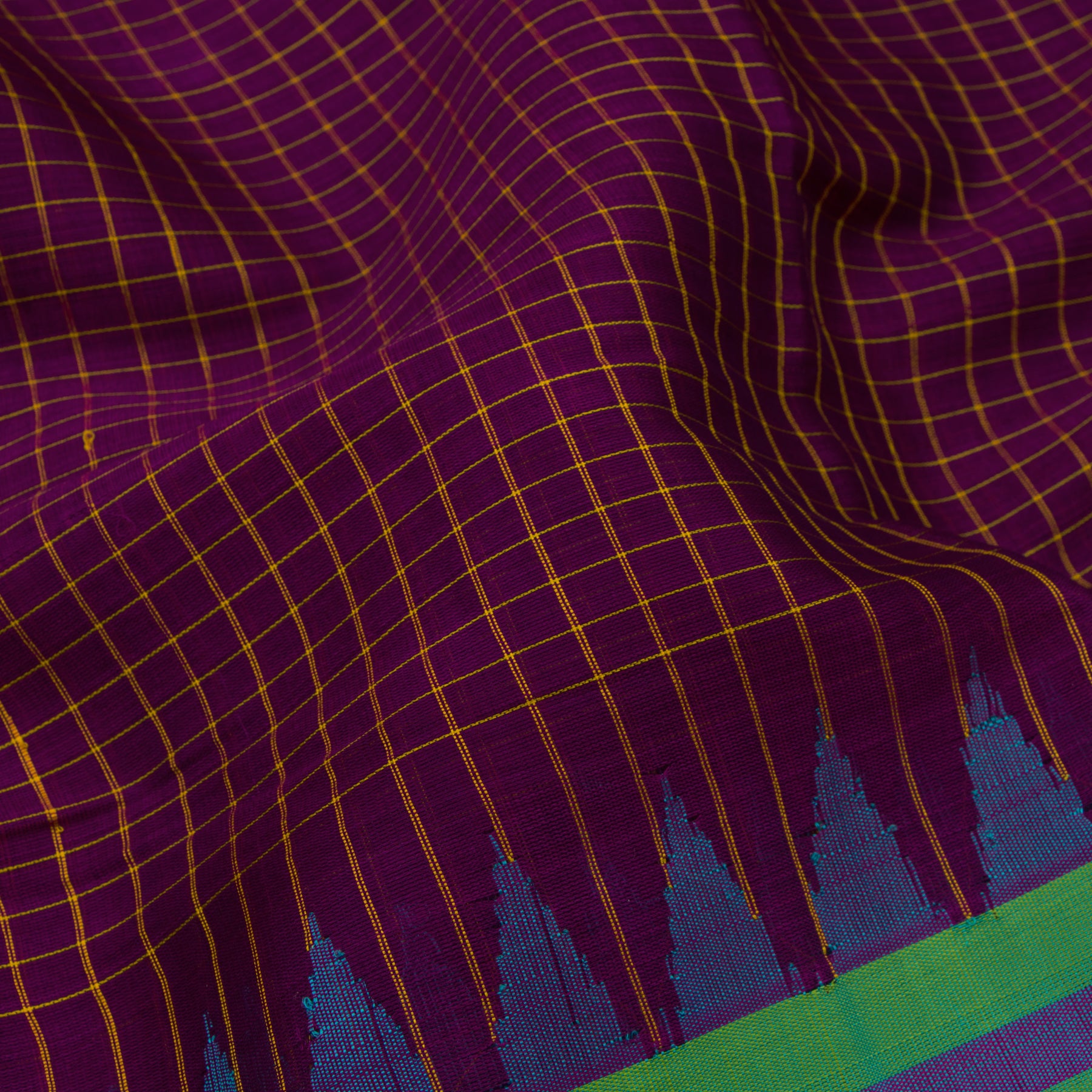Kanakavalli Gadwal Silk/Cotton Sari 22-604-HS005-03291 - Fabric View
