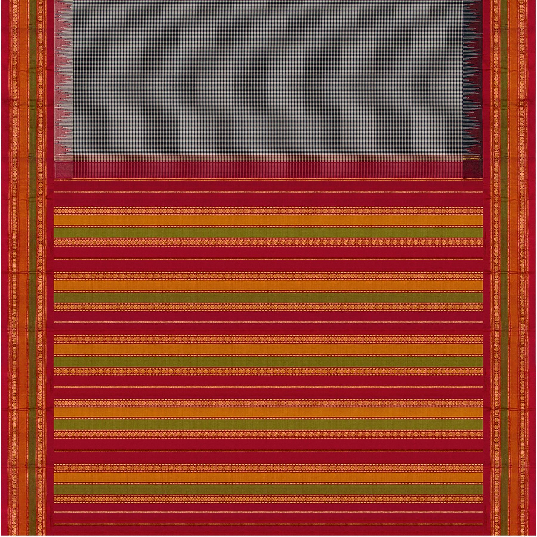 Kanakavalli Gadwal Silk/Cotton Sari 22-604-HS005-03297 - Full View