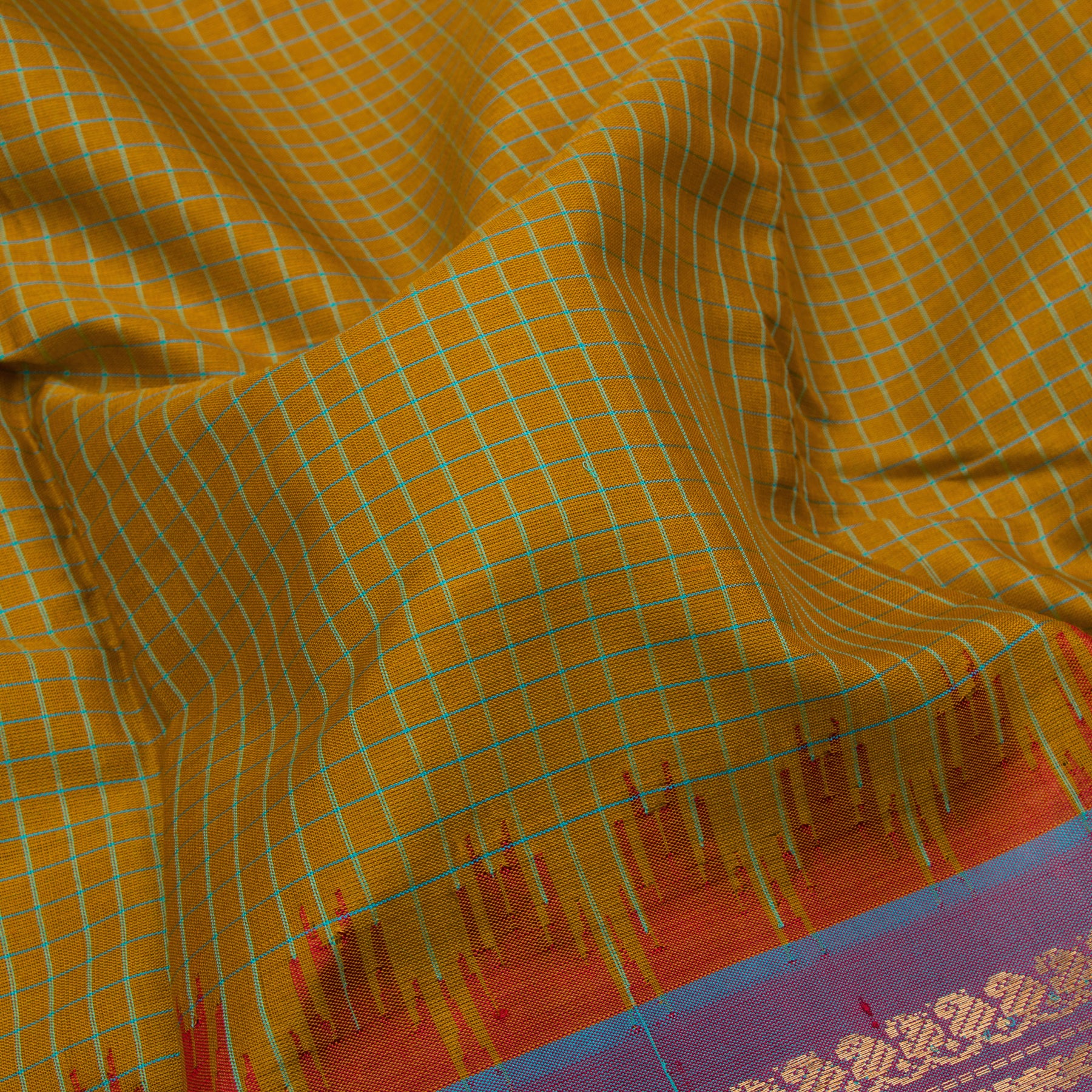 Kanakavalli Gadwal Silk/Cotton Sari 22-604-HS005-11464 - Fabric View