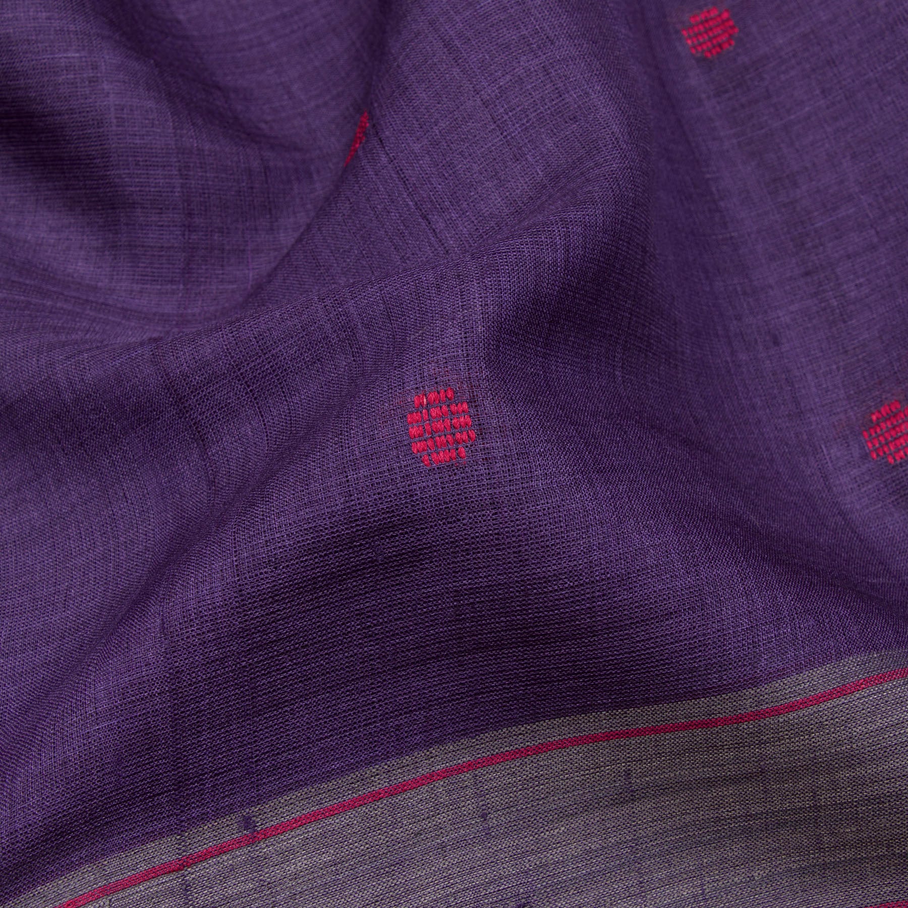 Pradeep Pillai Tussore Sari 23-008-HS002-00390 - Fabric View
