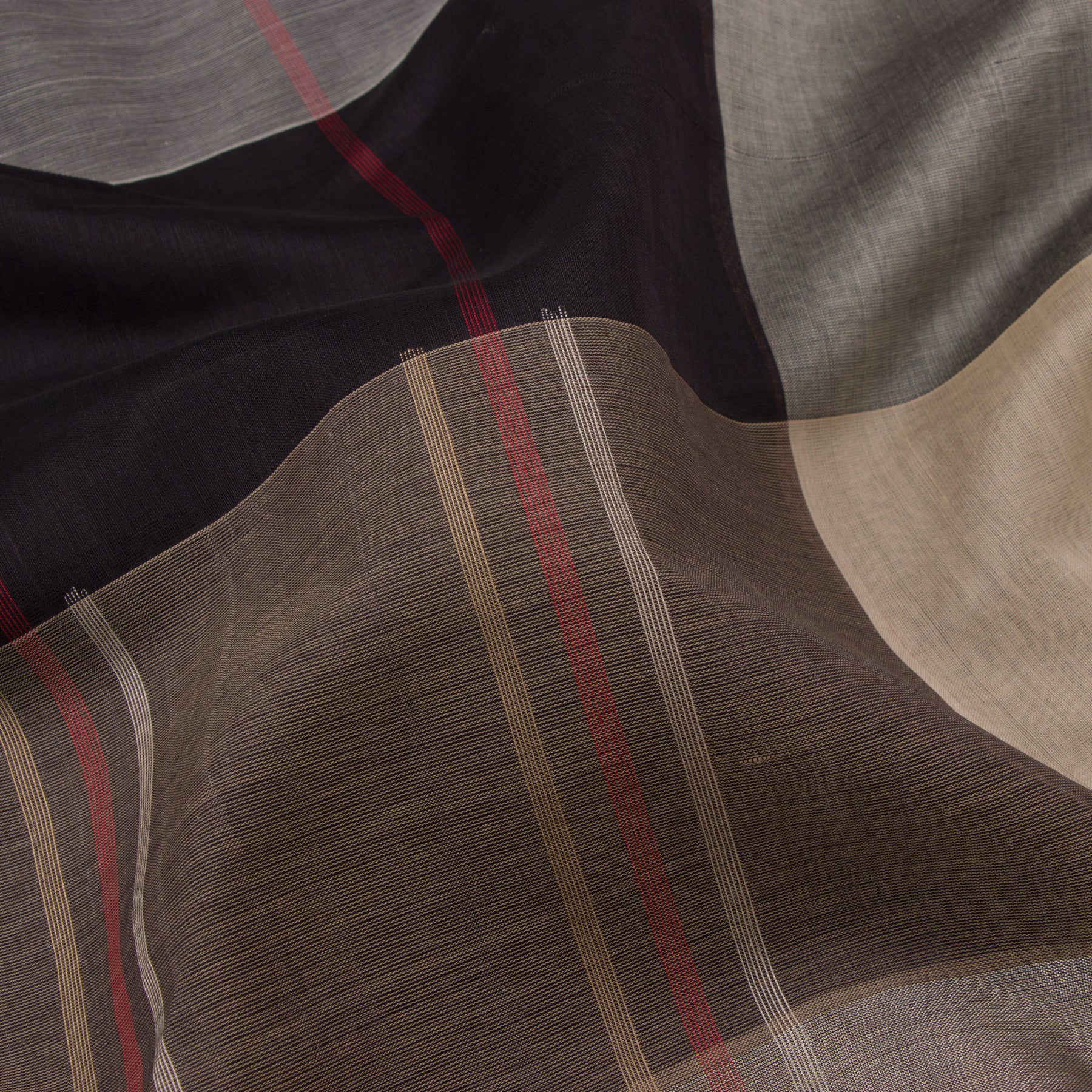 Pradeep Pillai Cotton Sari 23-008-HS003-00348 - Fabric View