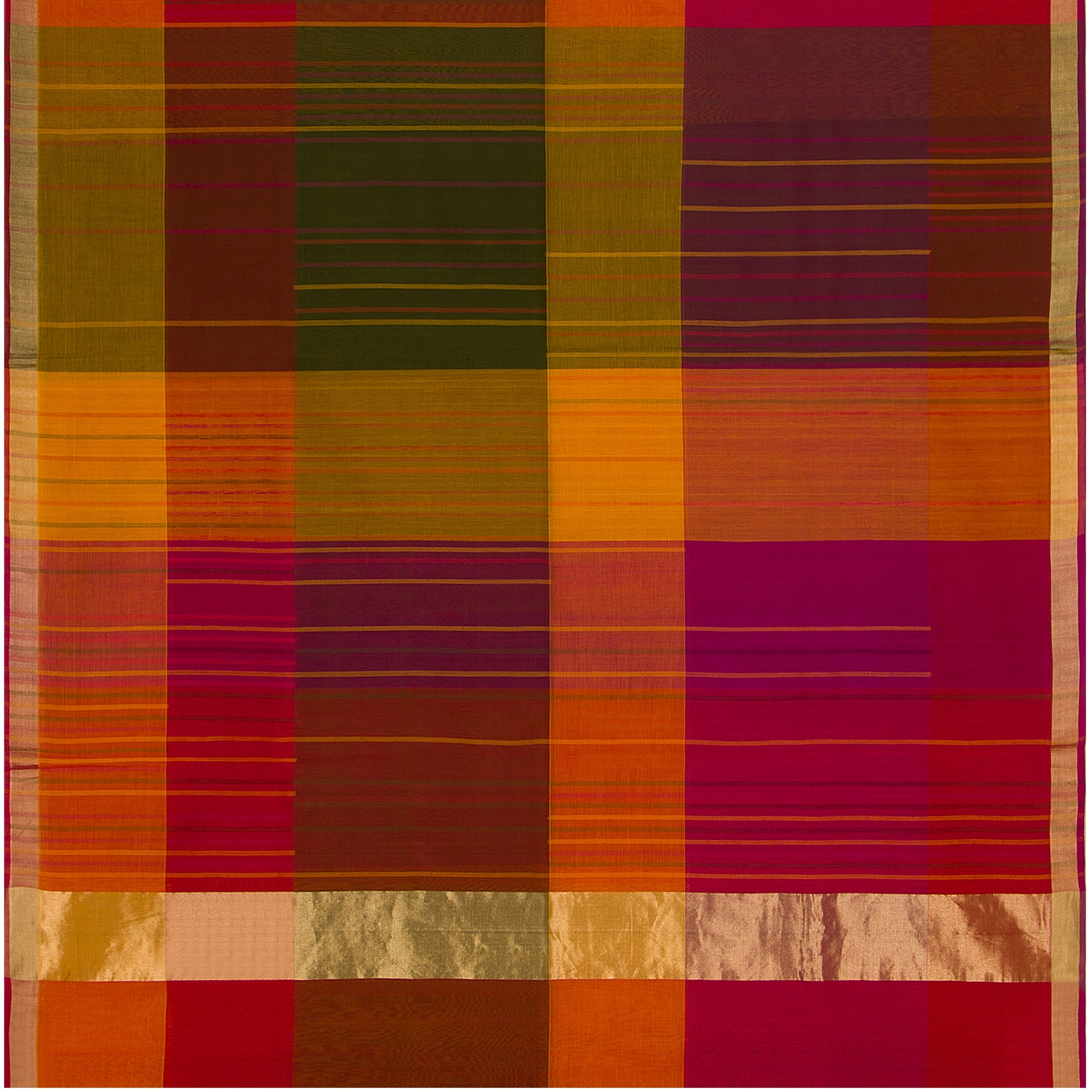 Pradeep Pillai Cotton Sari 23-008-HS003-00351 - Full view