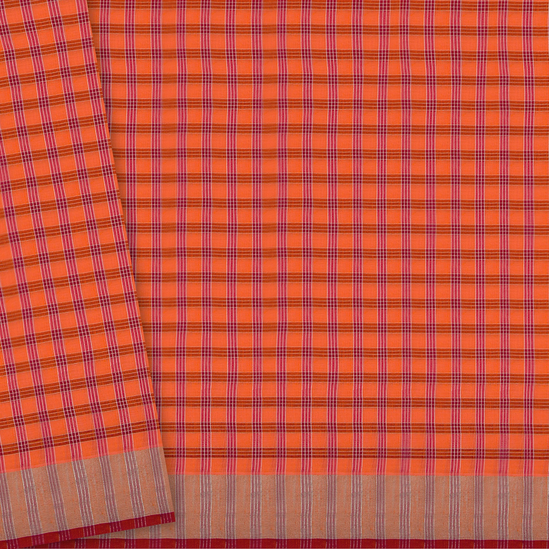 Pradeep Pillai Linen/Cotton Sari 23-008-HS004-00537 - Blouse View