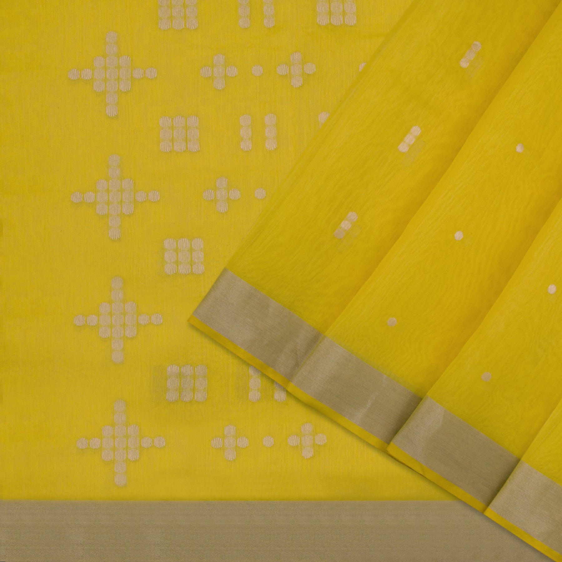 Pradeep Pillai Chanderi Silk/Cotton Sari 23-008-HS005-00059 - Cover View
