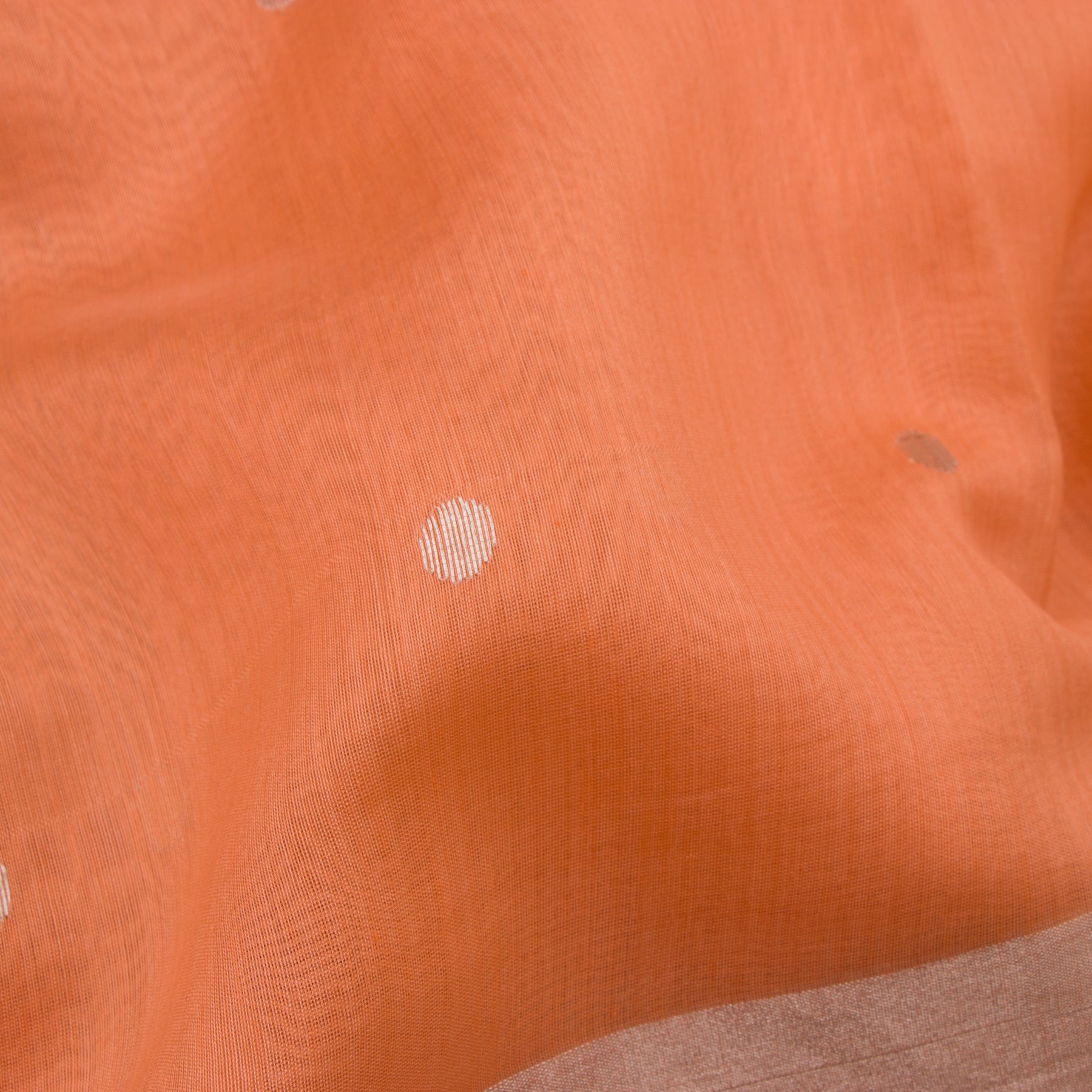 Pradeep Pillai Chanderi Silk/Cotton Sari 23-008-HS005-00103 - Fabric View