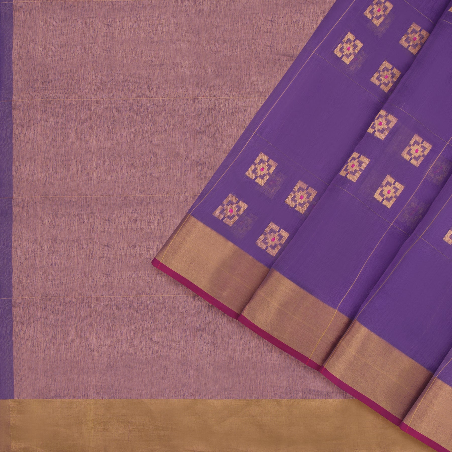 Pradeep Pillai Chanderi Silk/Cotton Sari 23-008-HS005-00114 - Cover View