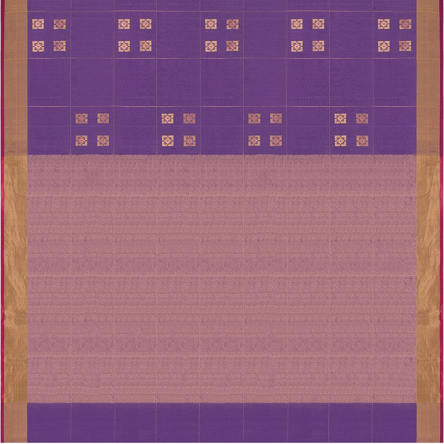 Pradeep Pillai Chanderi Silk/Cotton Sari 23-008-HS005-00114 - Full View