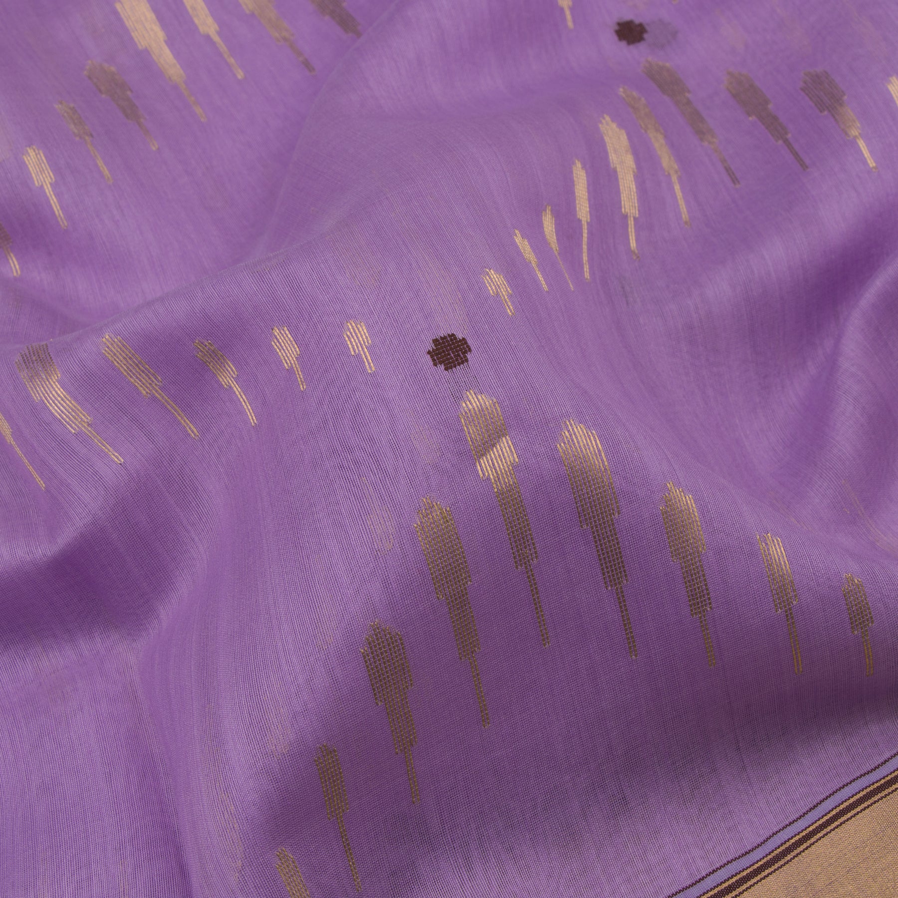 Pradeep Pillai Chanderi Silk/Cotton Sari 23-008-HS005-00208 - Fabric View