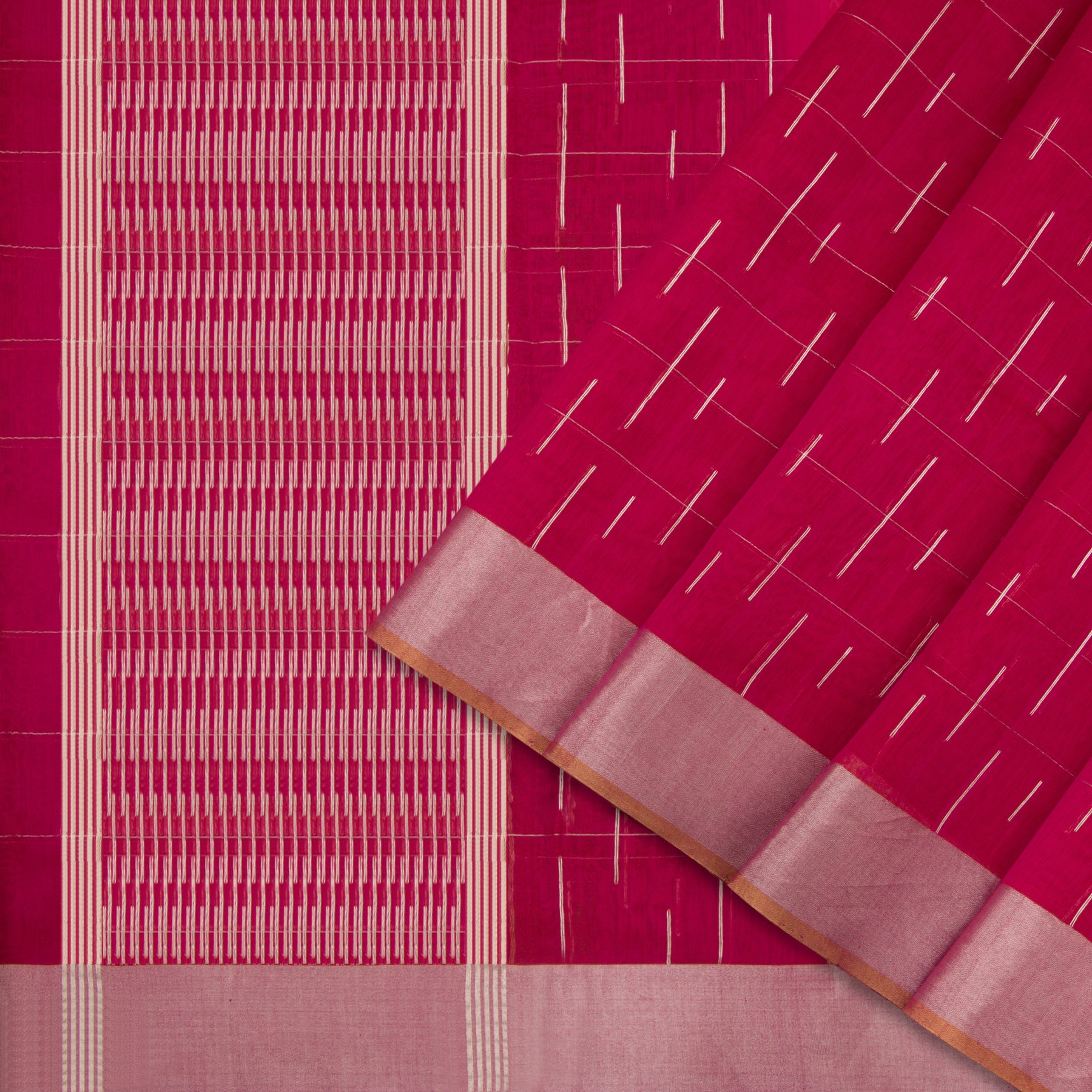 Pradeep Pillai Chanderi Silk/Cotton Sari 23-008-HS005-00257 - Cover View